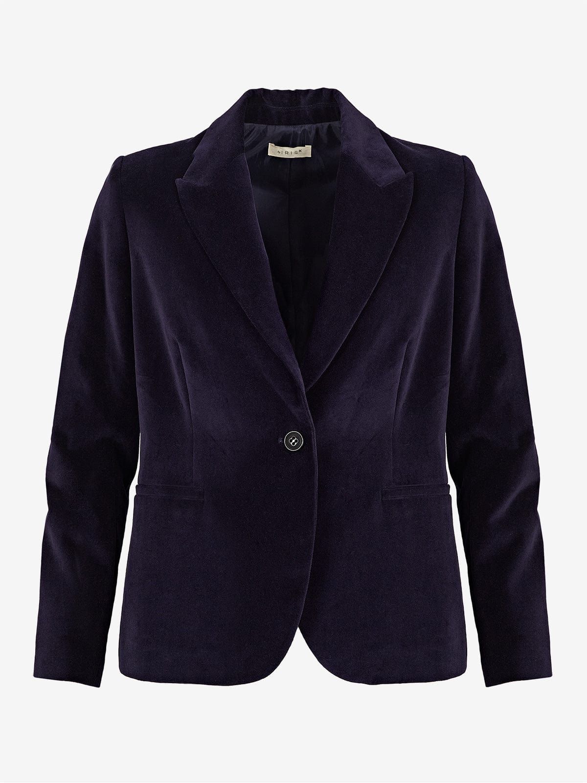 Sabine Navy Velvet Tailored Jacket sold by iris
