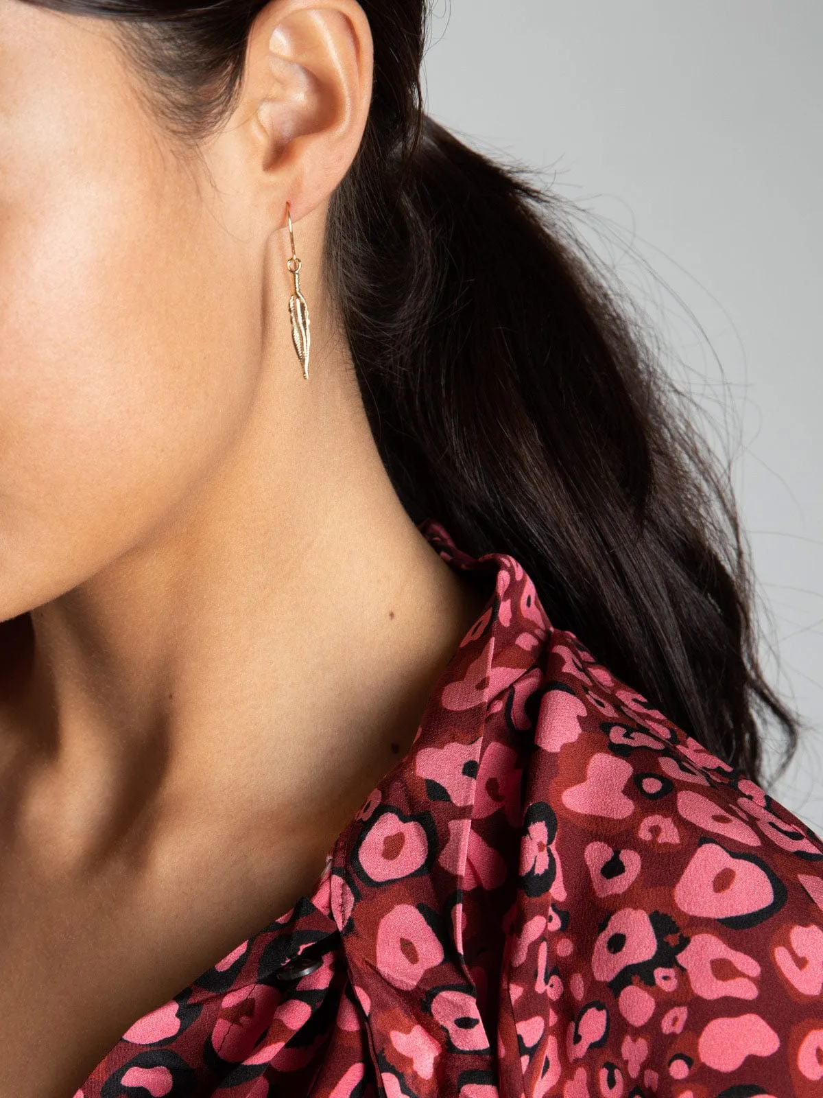 small feather earring sold by iris product image thumbnail 2