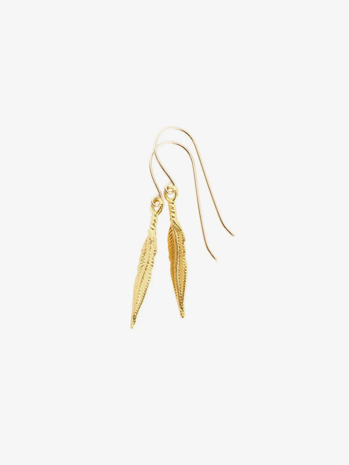 small feather earring sold by iris