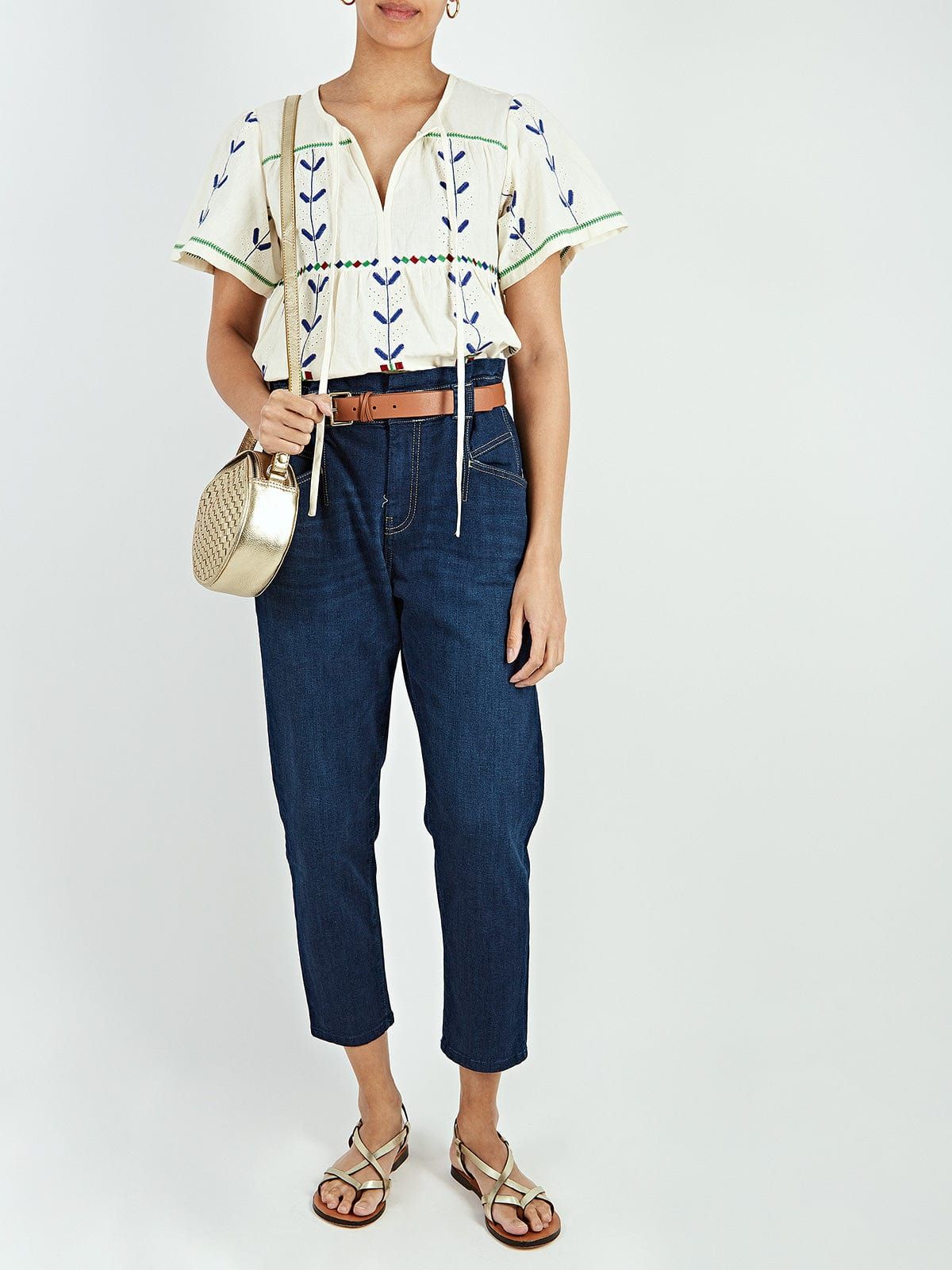 Paige Baggy Paper-Bag Cropped Jean sold by iris product image thumbnail 5