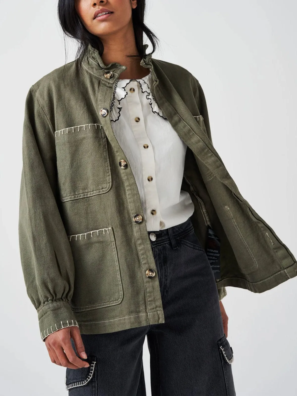 Pablo Jacket- Khaki sold by iris product image thumbnail 2