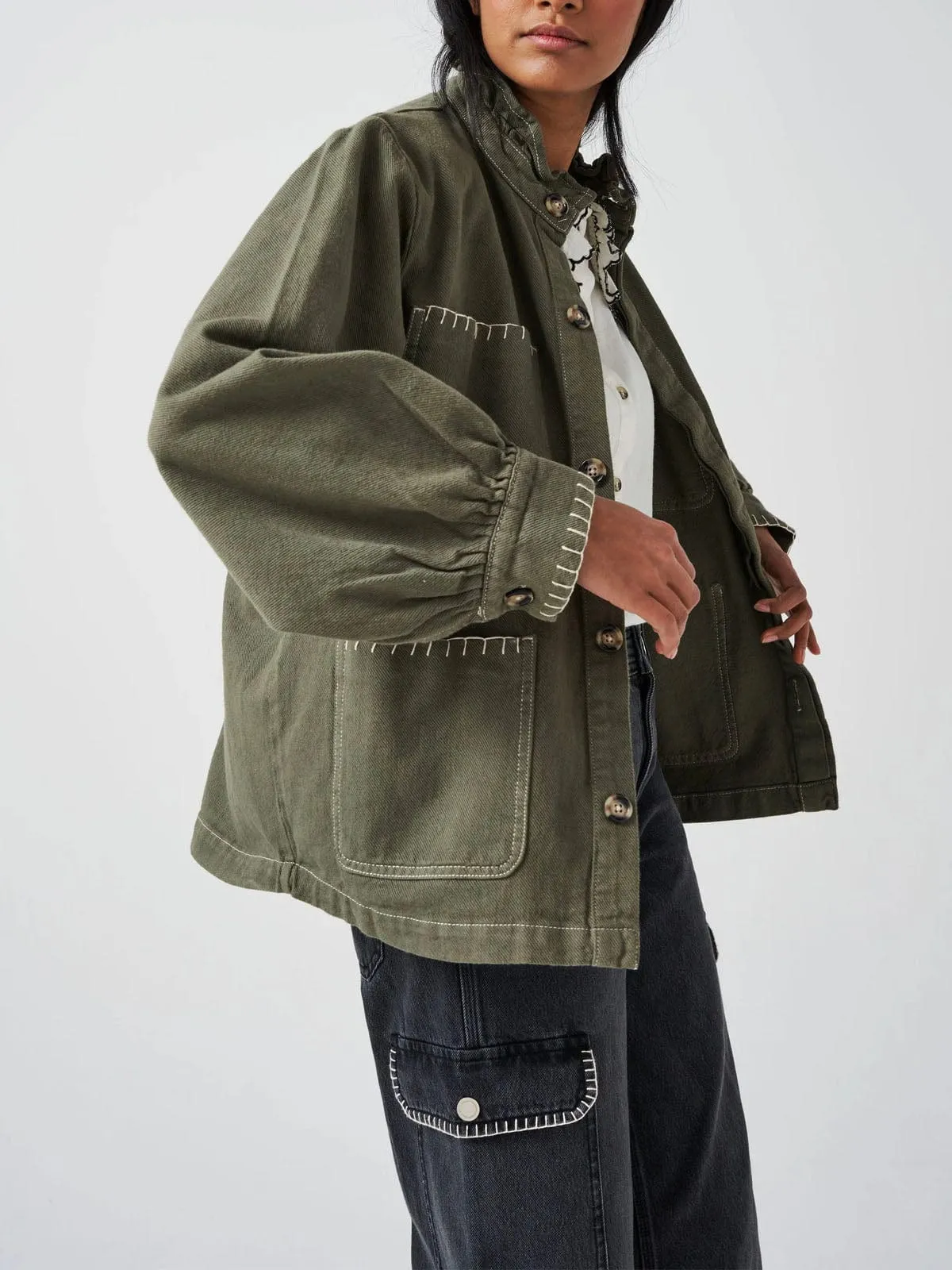 Pablo Jacket- Khaki sold by iris product image thumbnail 3