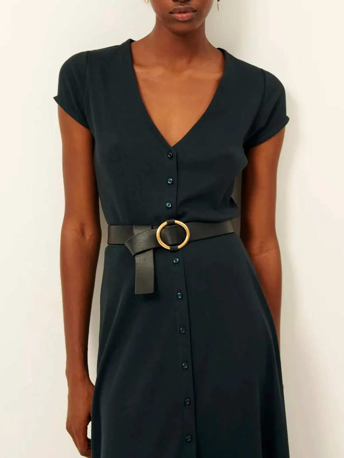 Tisao Leather Belt – Black sold by iris product image thumbnail 3