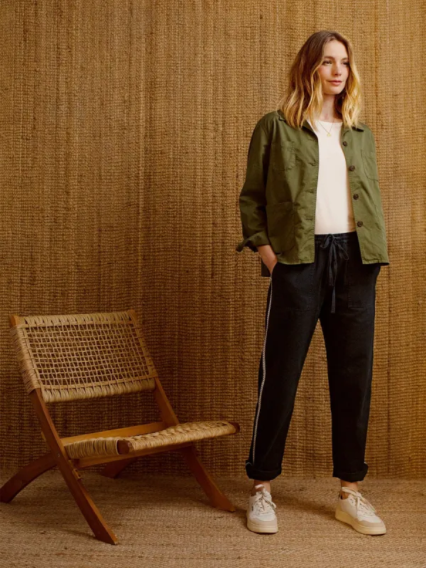 Milo Relaxed Cotton Trouser- Navy sold by iris