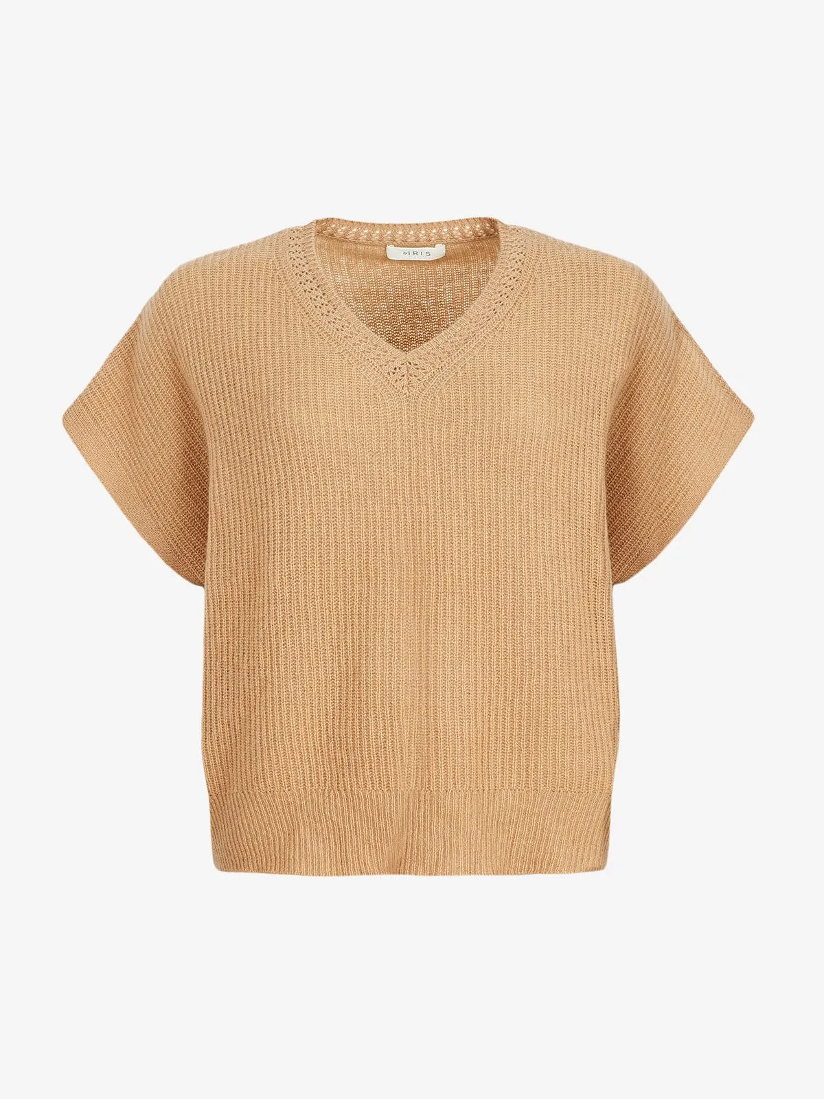 Dalia V Neck Sleeveless Jumper – Camel sold by iris product image thumbnail 5