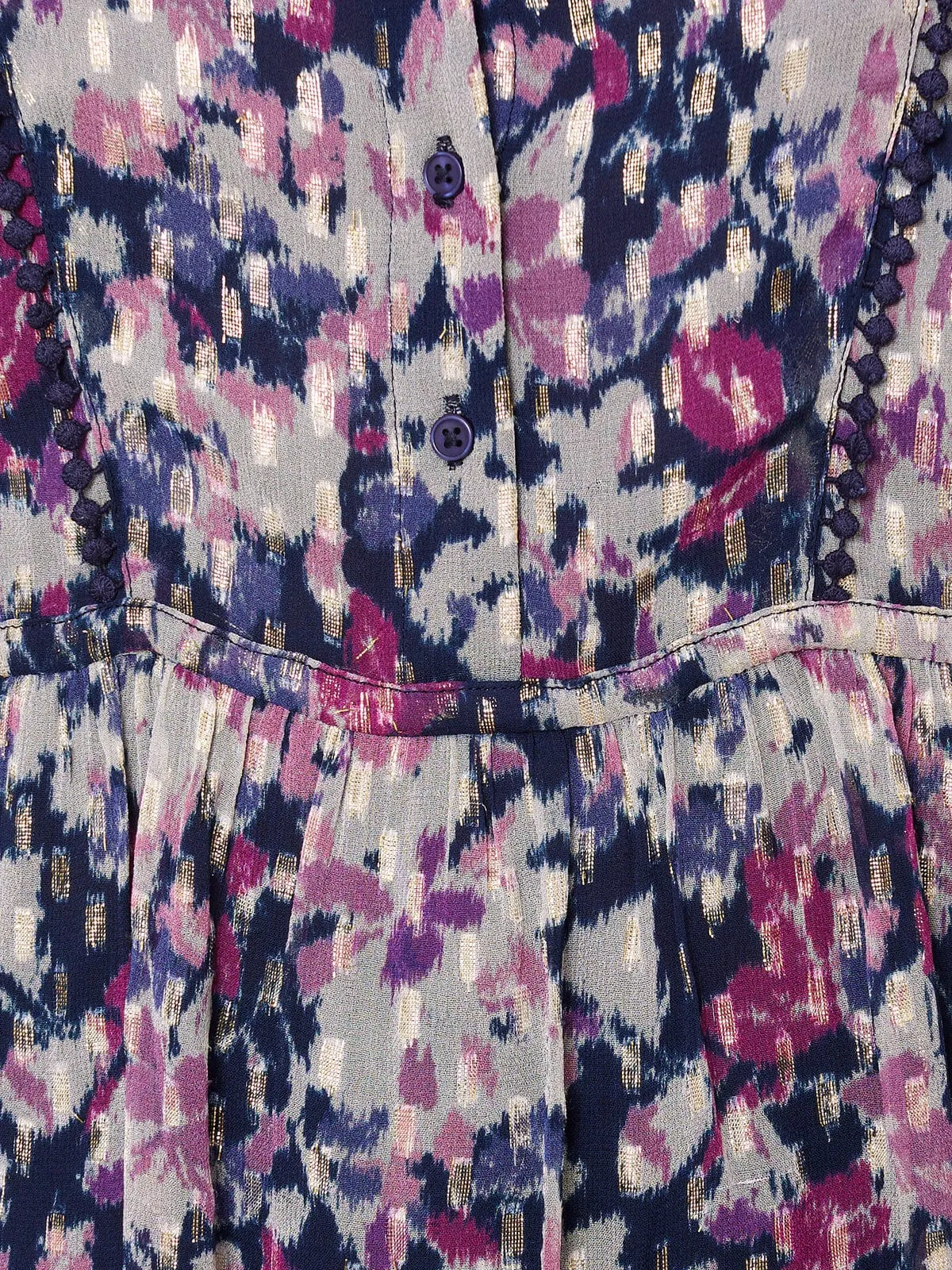 Jessie Floral-Print Metallic-Thread Georgette Blouse sold by iris product image thumbnail 5