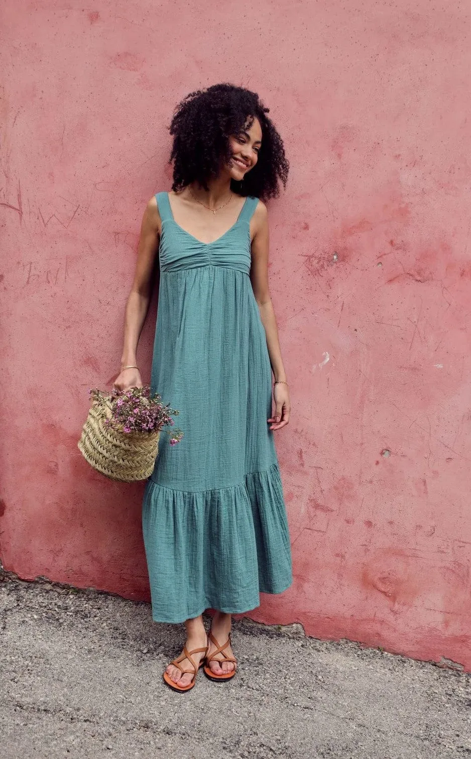 Ivy Green Cheesecloth Maxi Dress sold by iris product image thumbnail 2