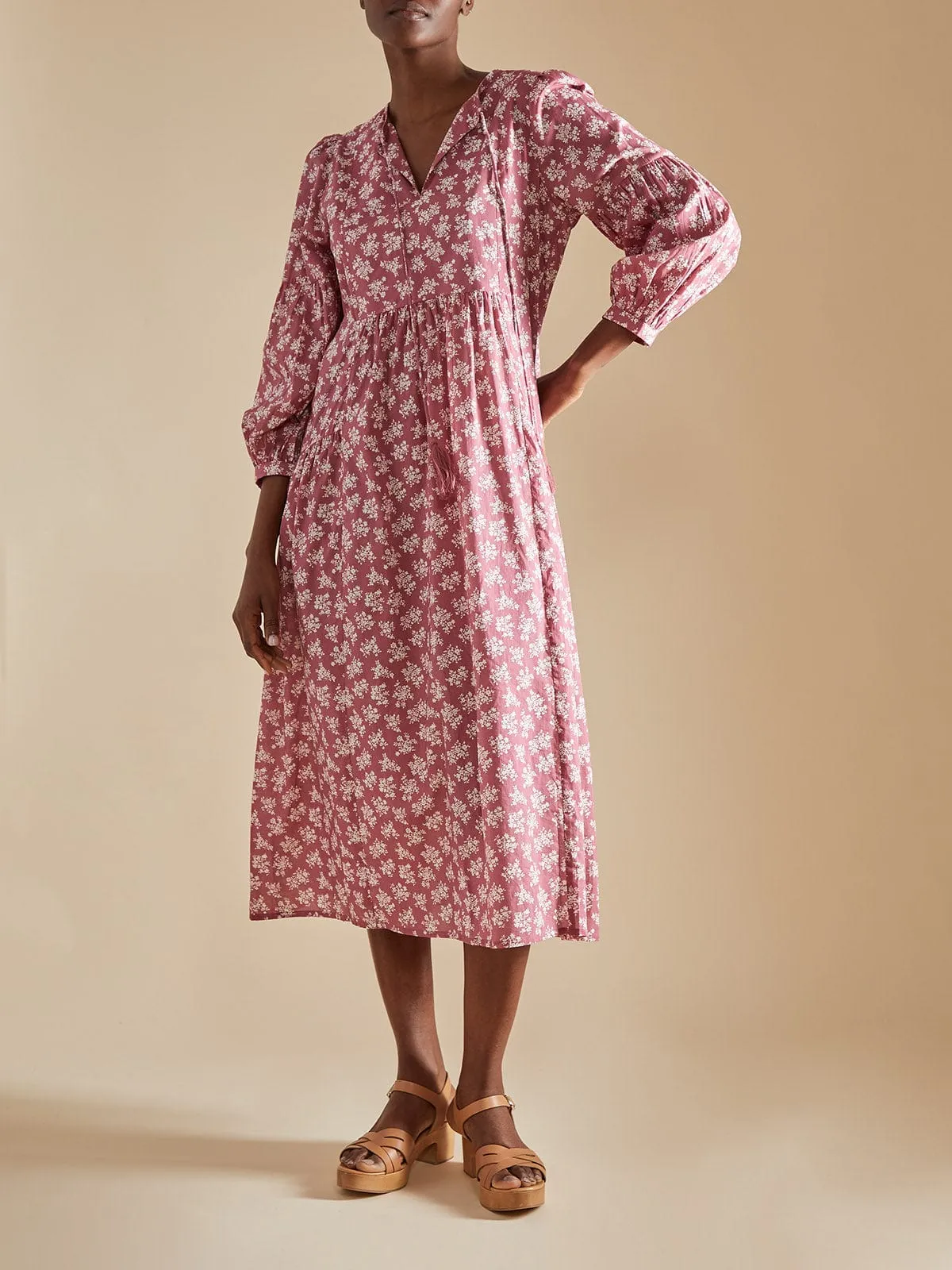 Jamiliah V Neck Dress - Rose Pink sold by iris product image thumbnail 2