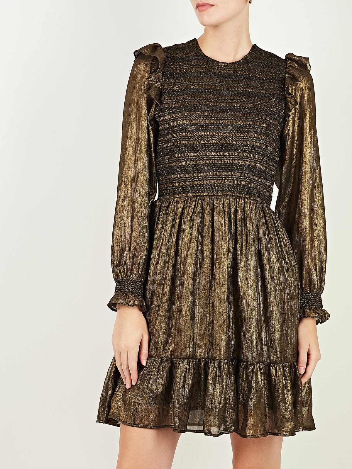 Freya Metallic-Crepe Mini-Dress sold by iris product image thumbnail 2