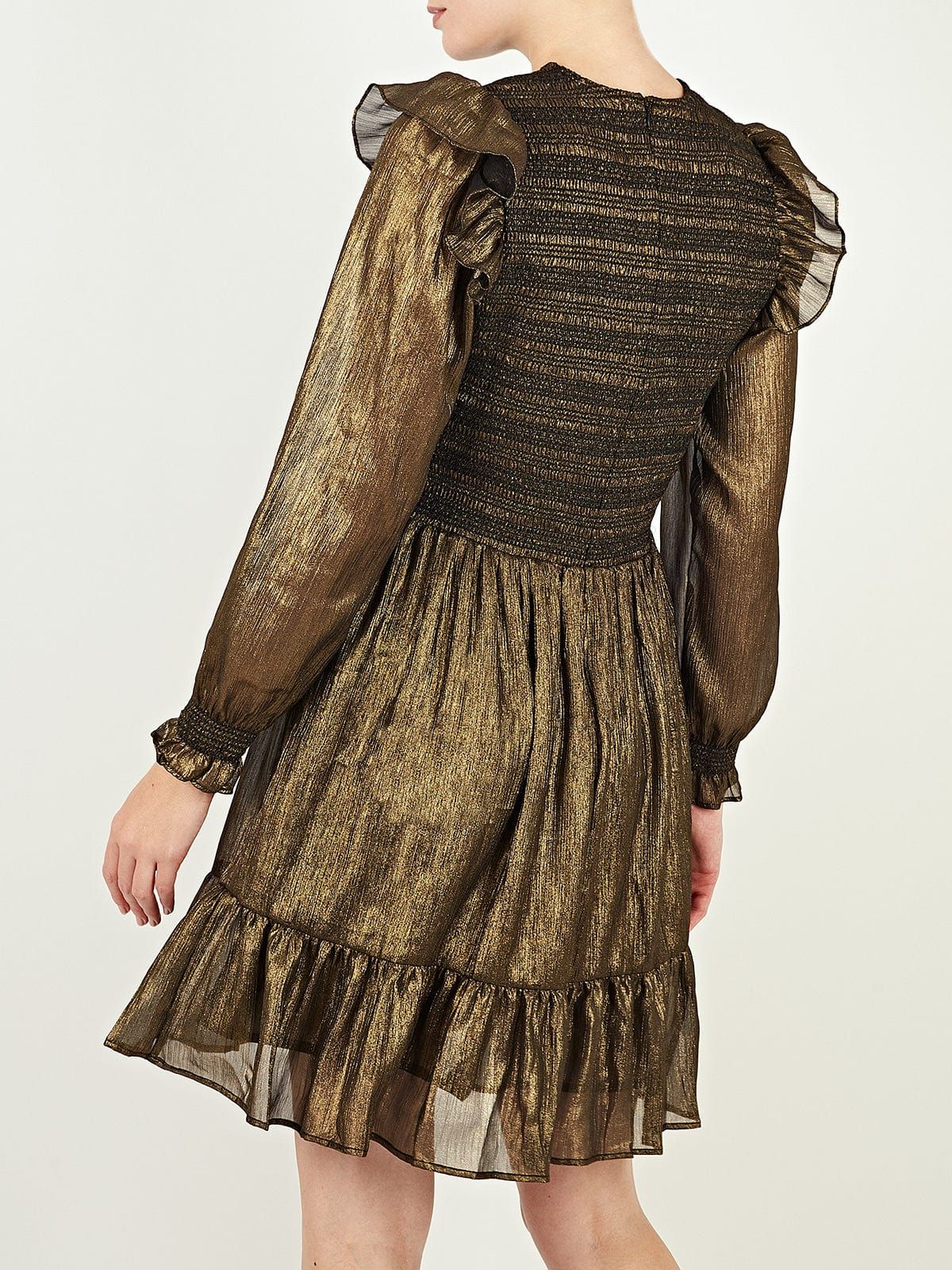 Freya Metallic-Crepe Mini-Dress sold by iris product image thumbnail 3