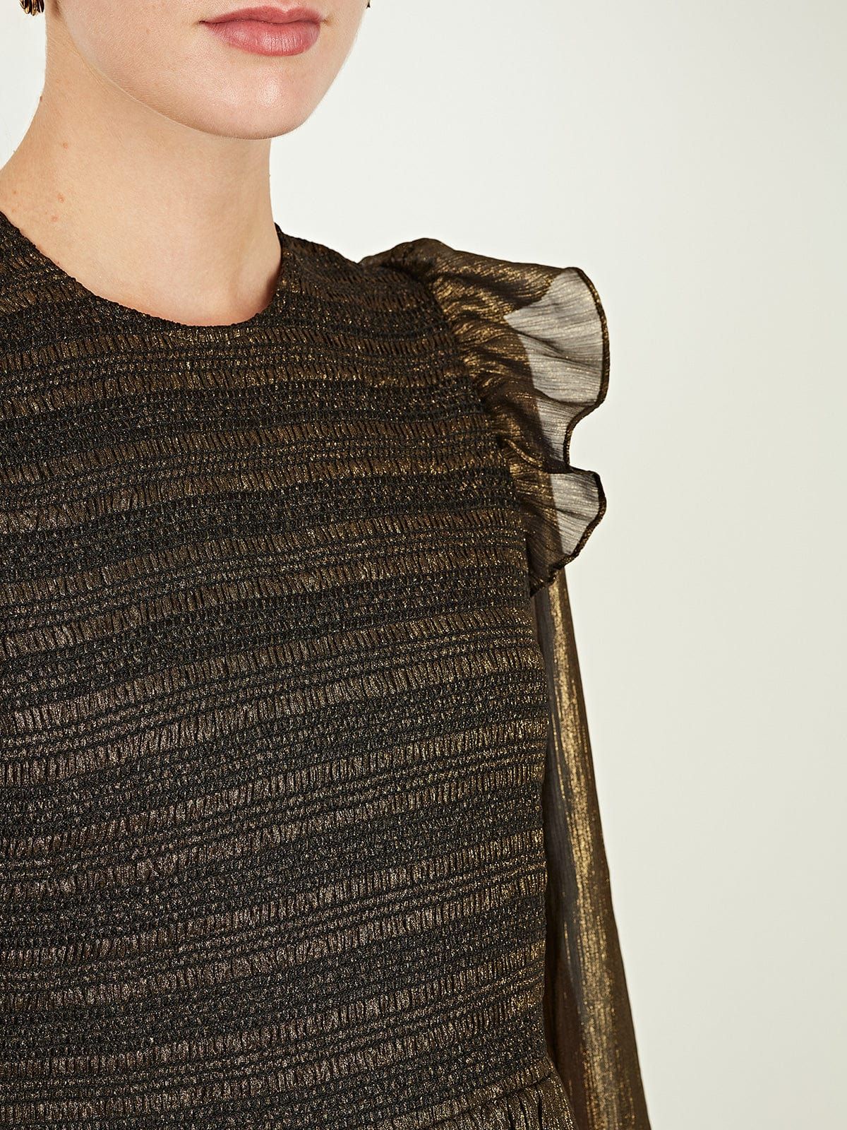 Freya Metallic-Crepe Mini-Dress sold by iris product image thumbnail 4