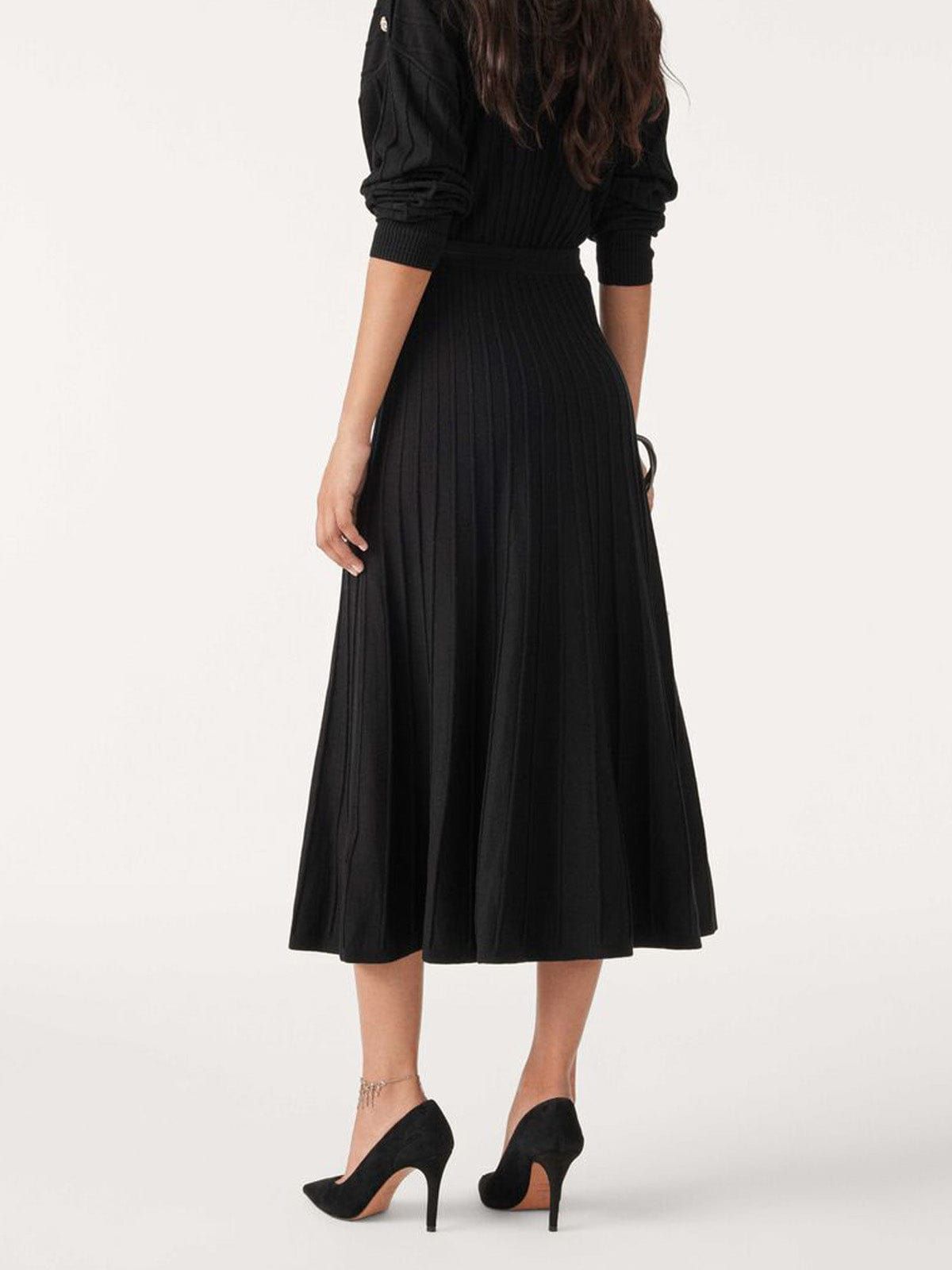 Jada Fleated Knit Skirt- Black sold by iris product image thumbnail 3