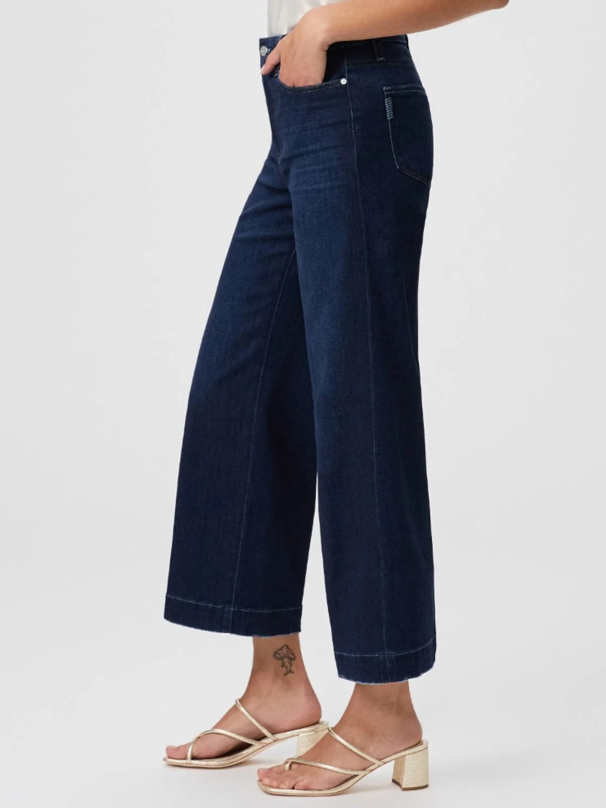 Anessa Wide Leg Jeans- Dark Denim sold by iris product image thumbnail 4