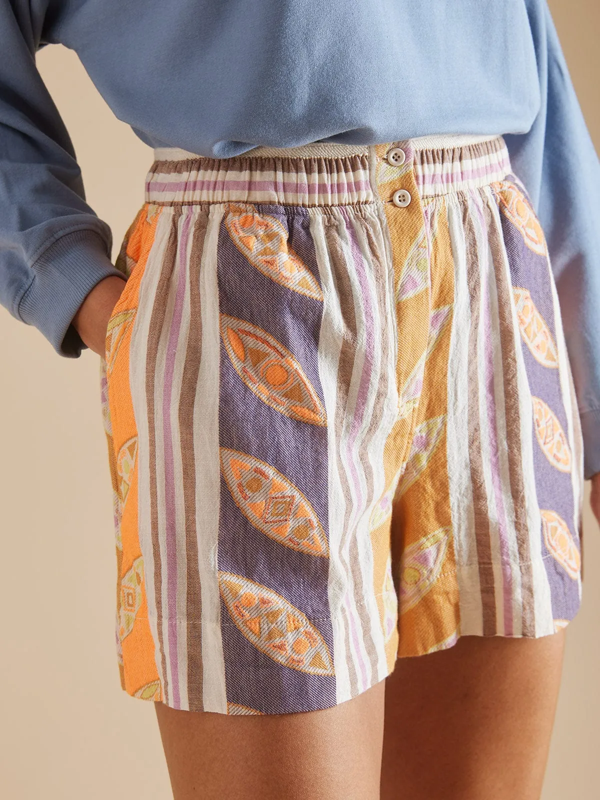 Dialekti Shorts – Orange and Lilac sold by iris product image thumbnail 3