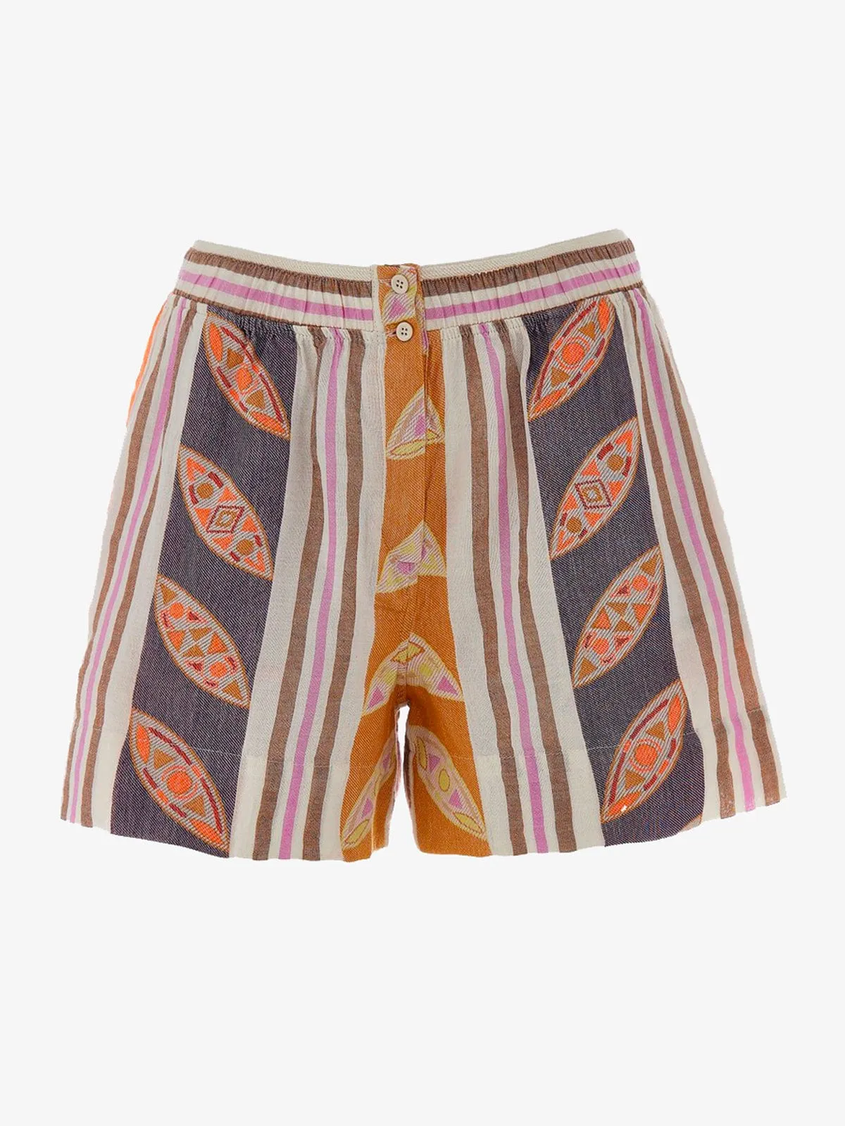 Dialekti Shorts – Orange and Lilac sold by iris