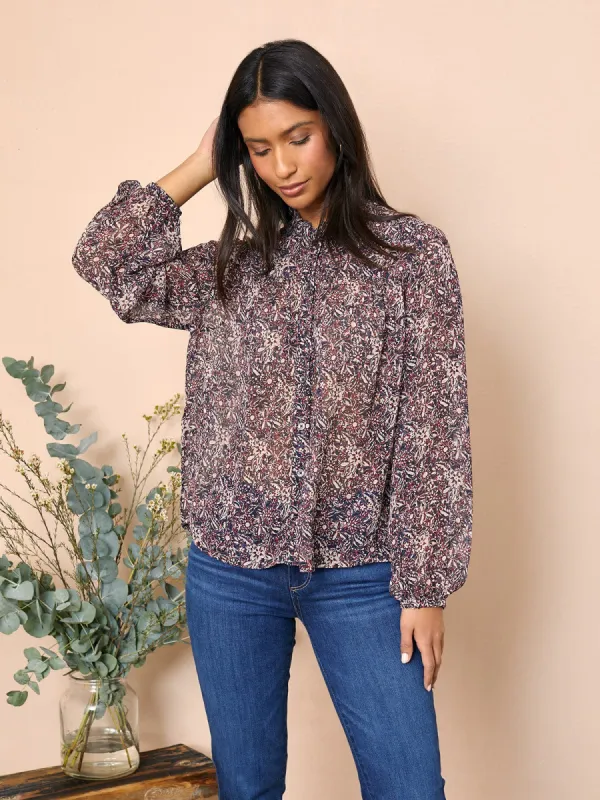 Imae Frill neck blouse sold by iris