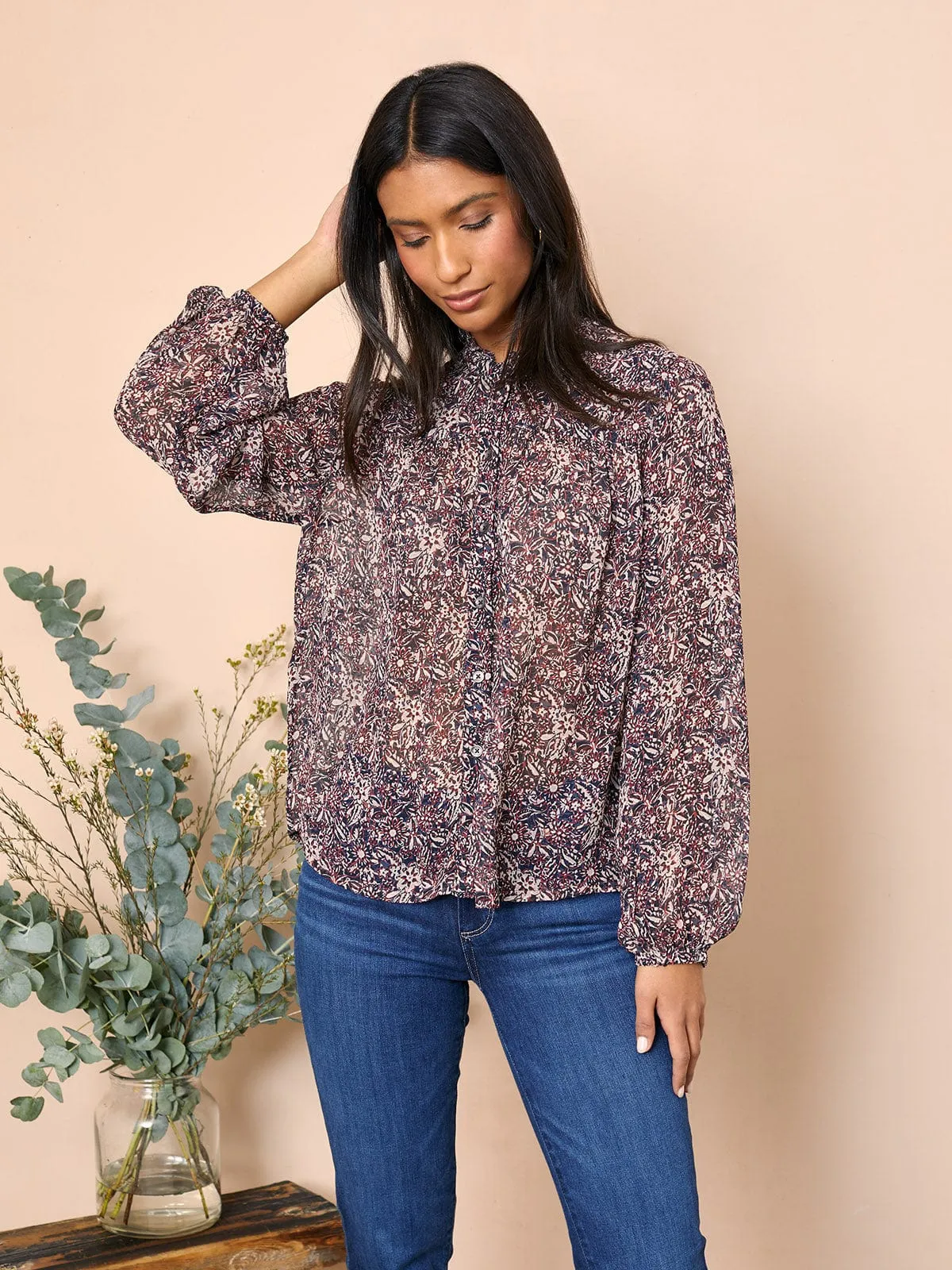 Imae Frill neck blouse sold by iris