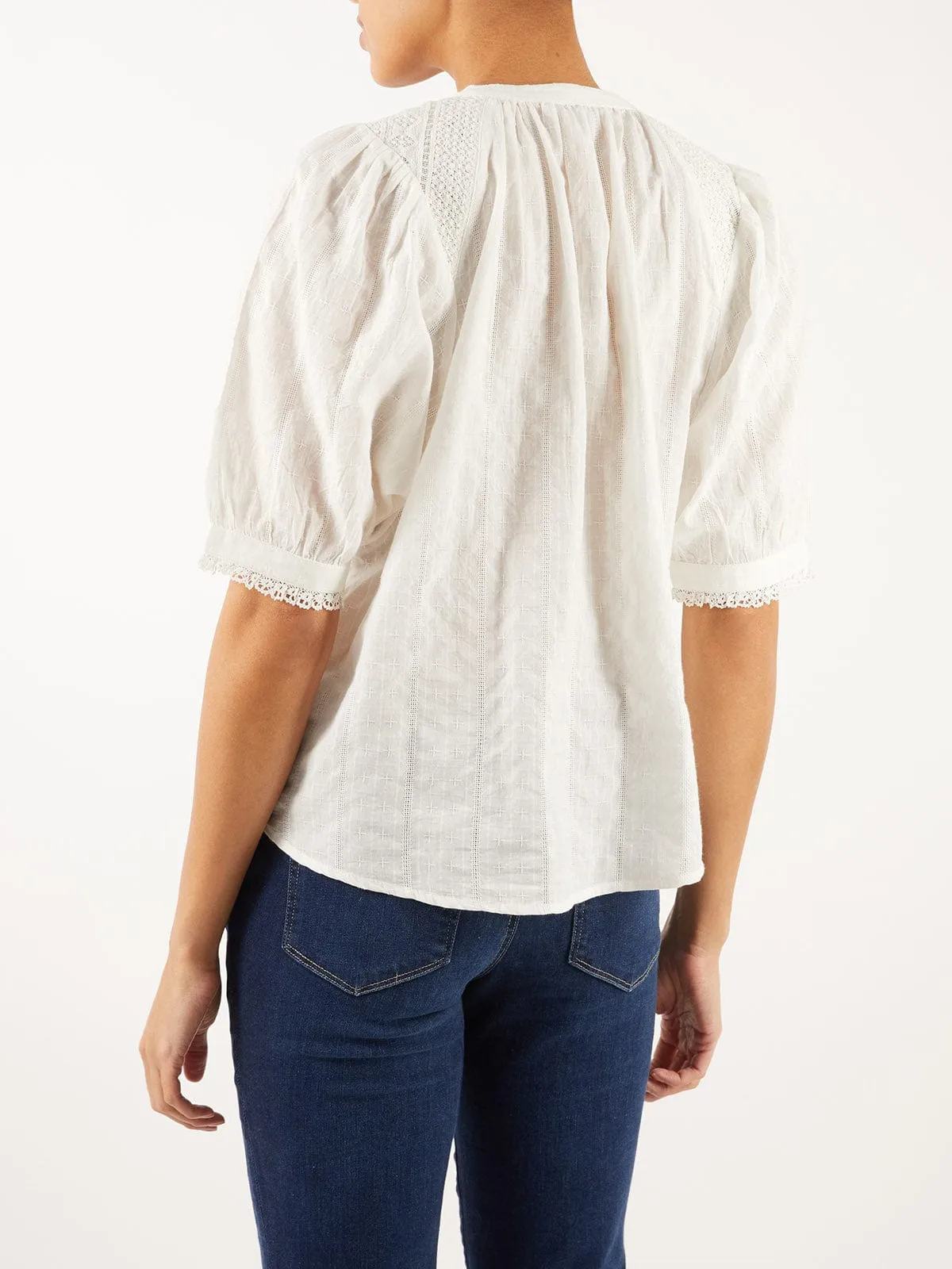 Kimia Cotton-Dobby Short Sleeve Blouse sold by iris product image thumbnail 3