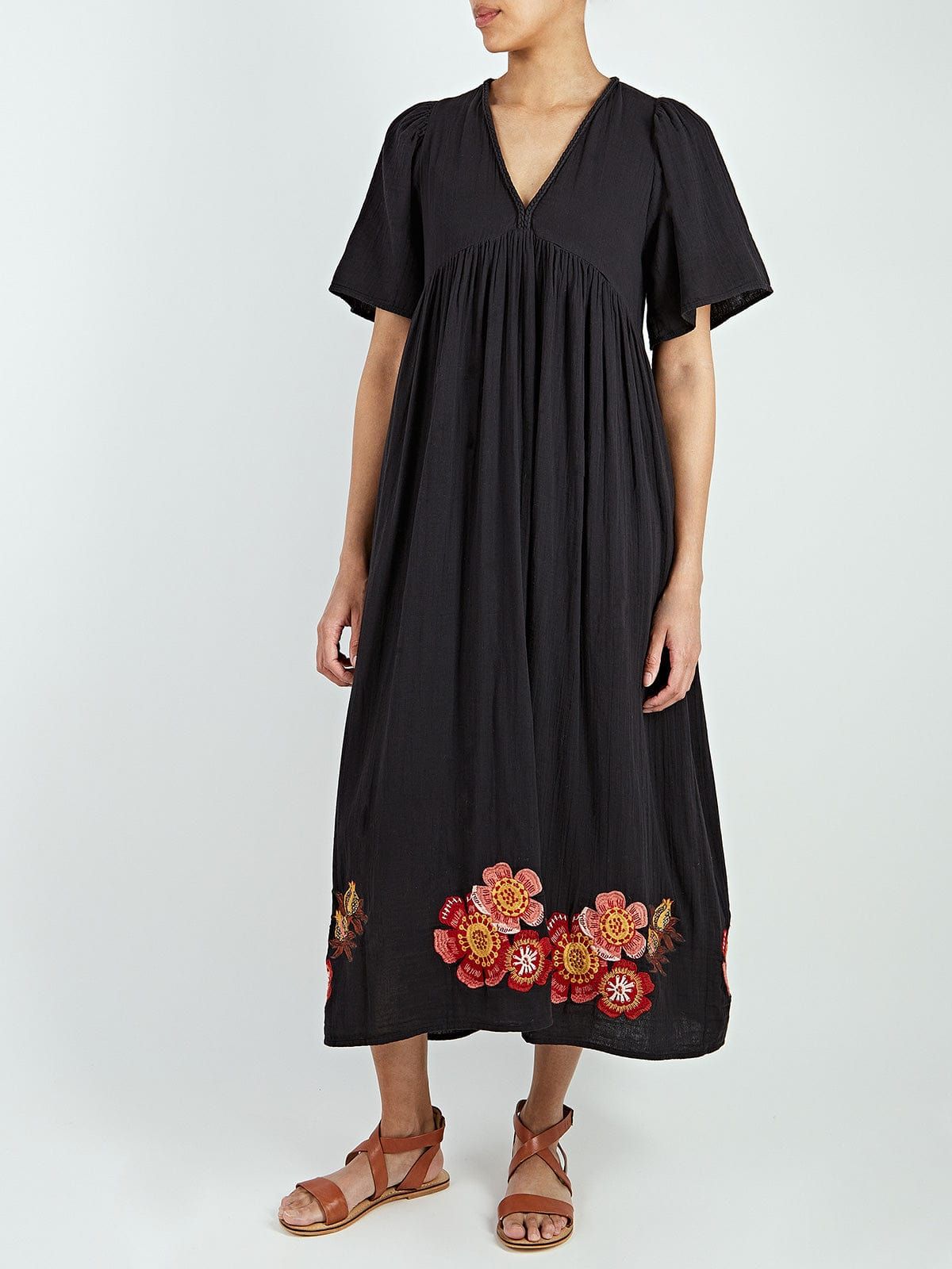 Roe Brode Embroidered-Floral Maxi Dress sold by iris product image thumbnail 2