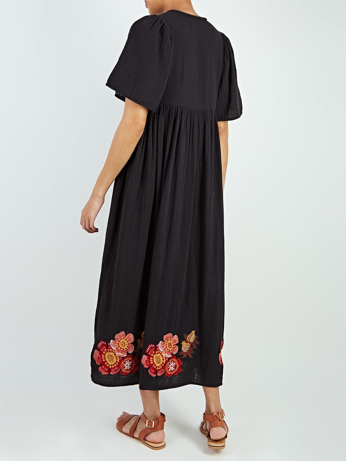 Roe Brode Embroidered-Floral Maxi Dress sold by iris product image thumbnail 3