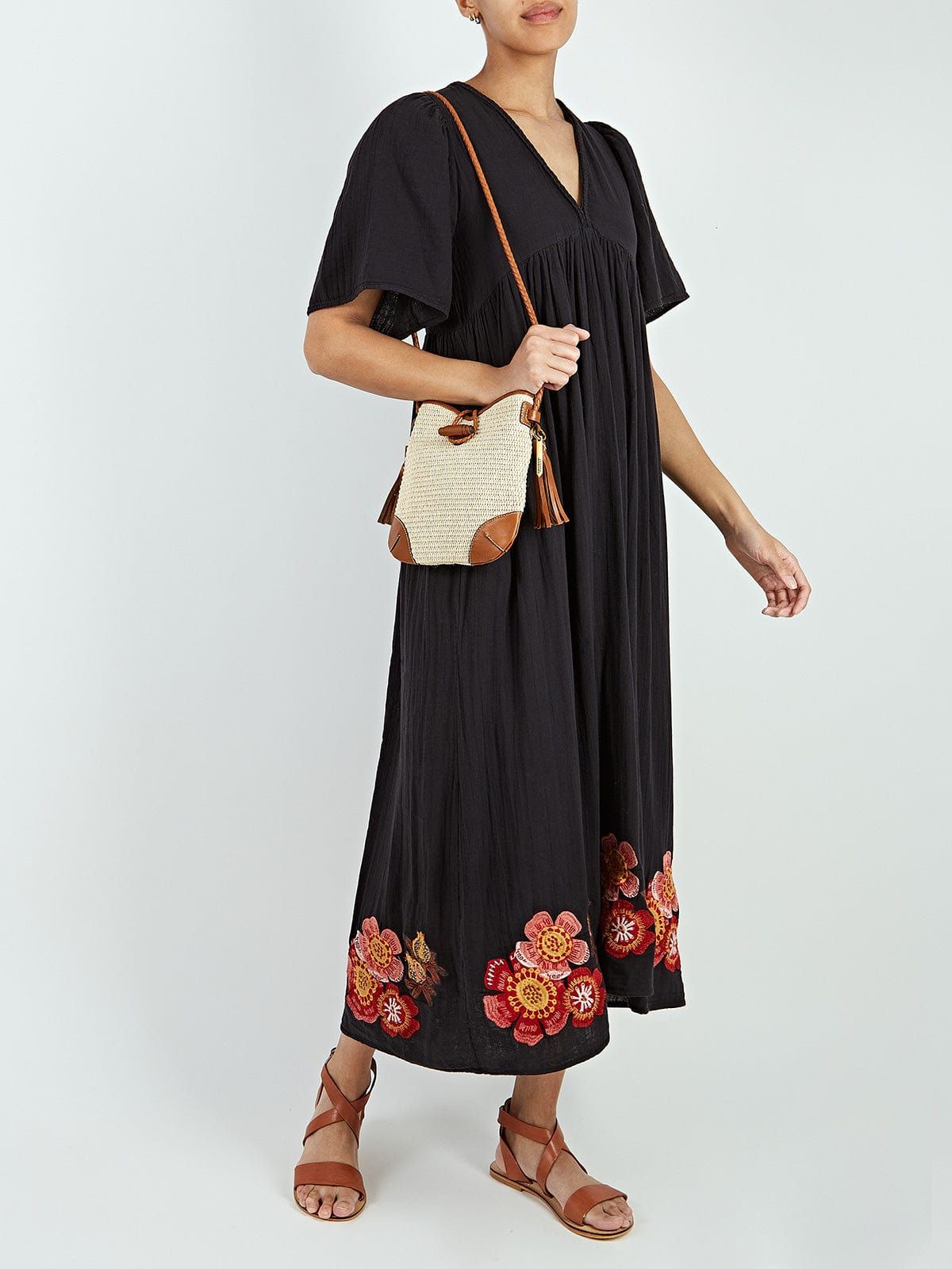 Roe Brode Embroidered-Floral Maxi Dress sold by iris product image thumbnail 5