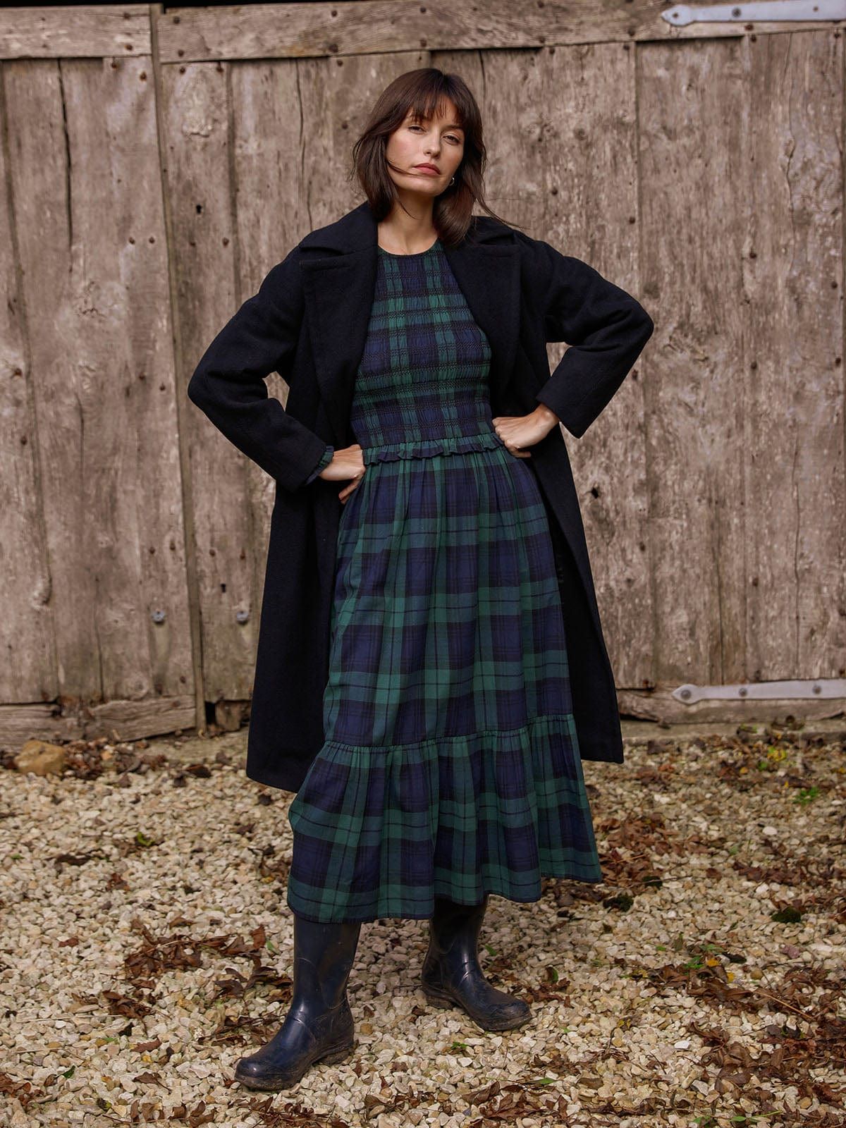 Freya Tartan Dress- Green & Navy sold by iris product image thumbnail 5