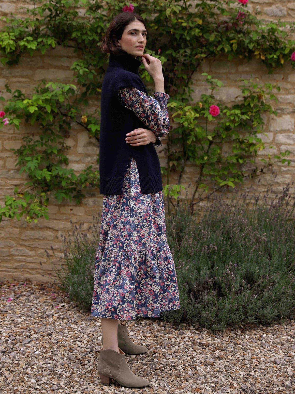 Ulla Roll Neck Navy Vest sold by iris product image thumbnail 3