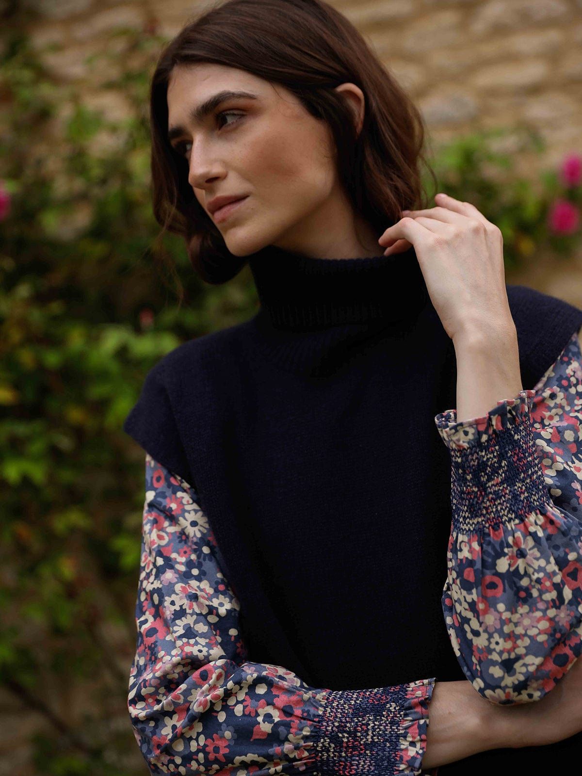 Ulla Roll Neck Navy Vest sold by iris product image thumbnail 4