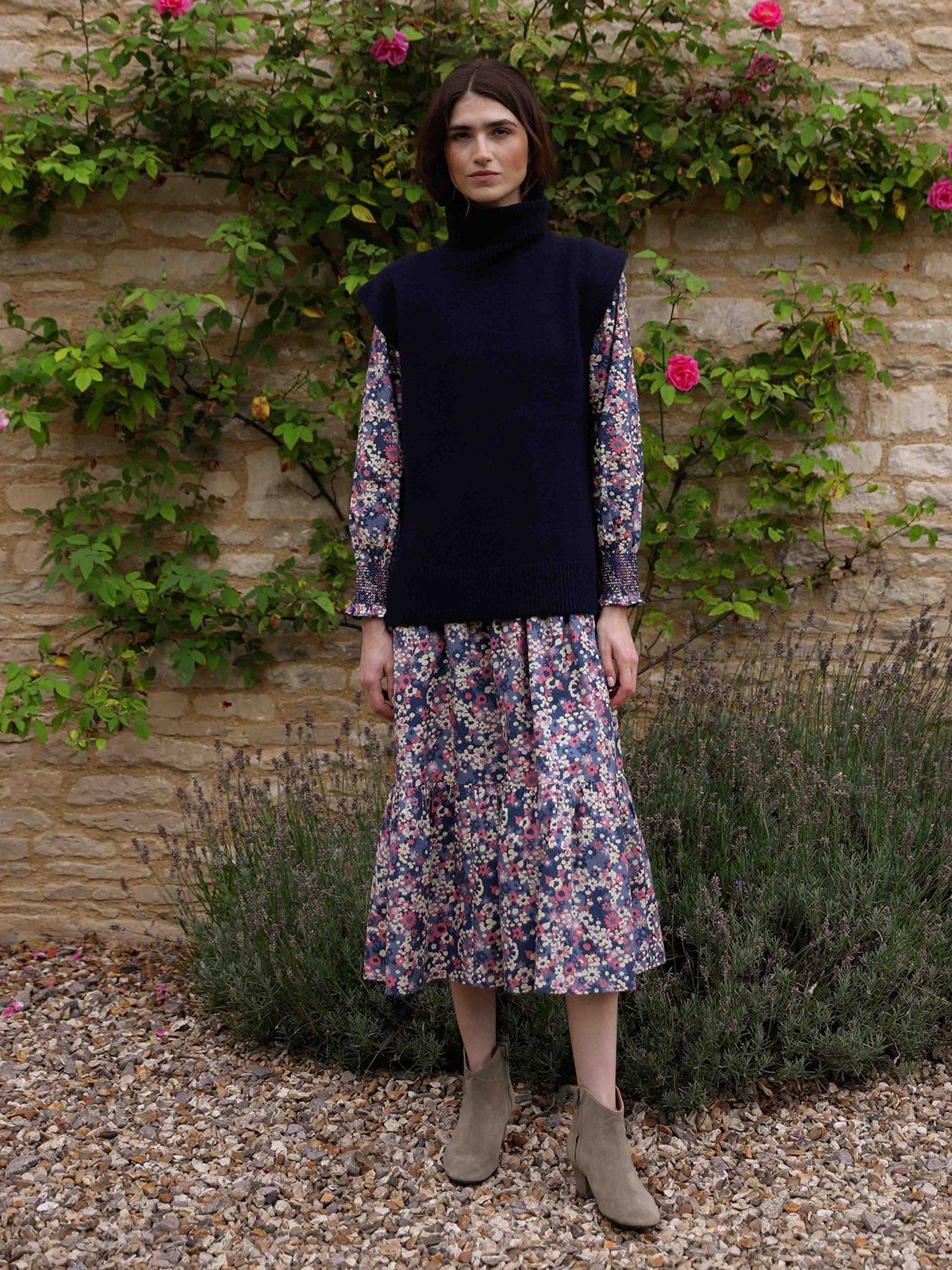 Ulla Roll Neck Navy Vest sold by iris product image thumbnail 5