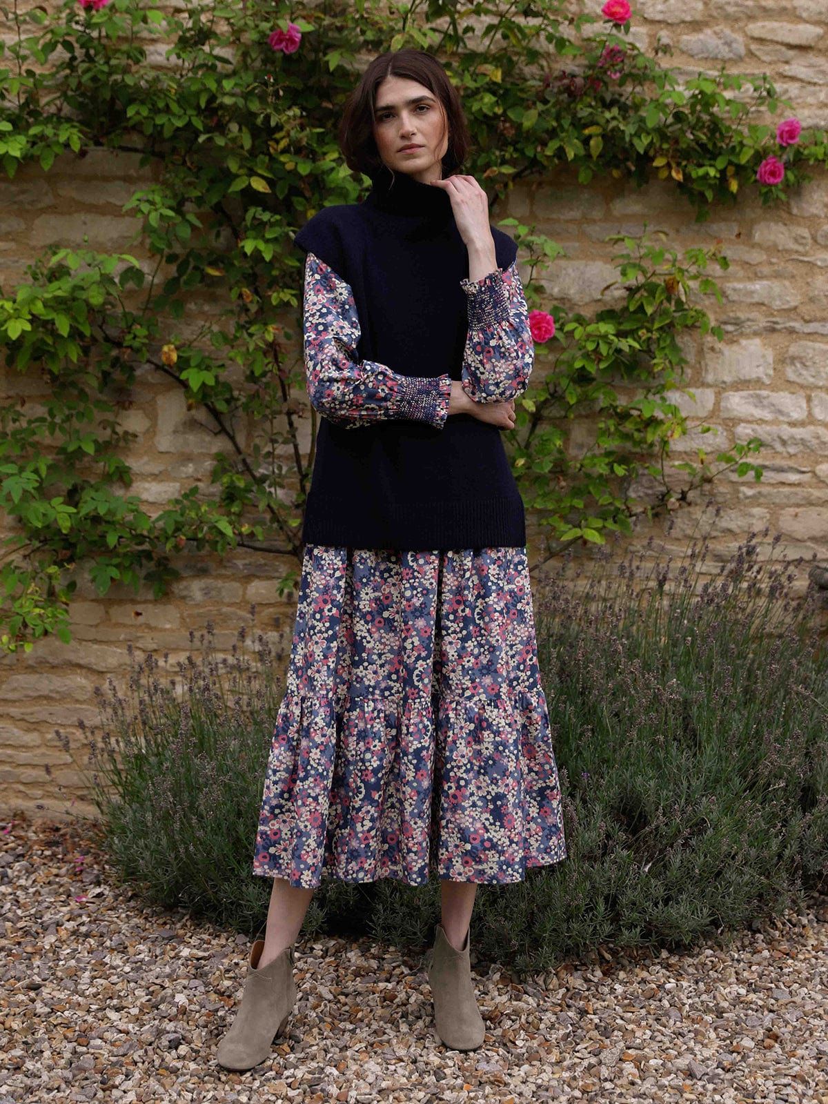 Ulla Roll Neck Navy Vest sold by iris product image thumbnail 2