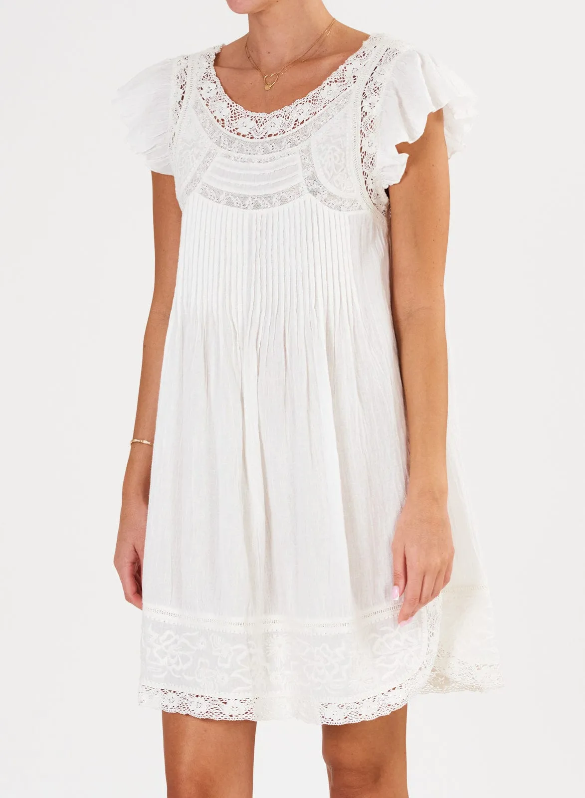 Loria Lace Dress – Ecru sold by iris product image thumbnail 3