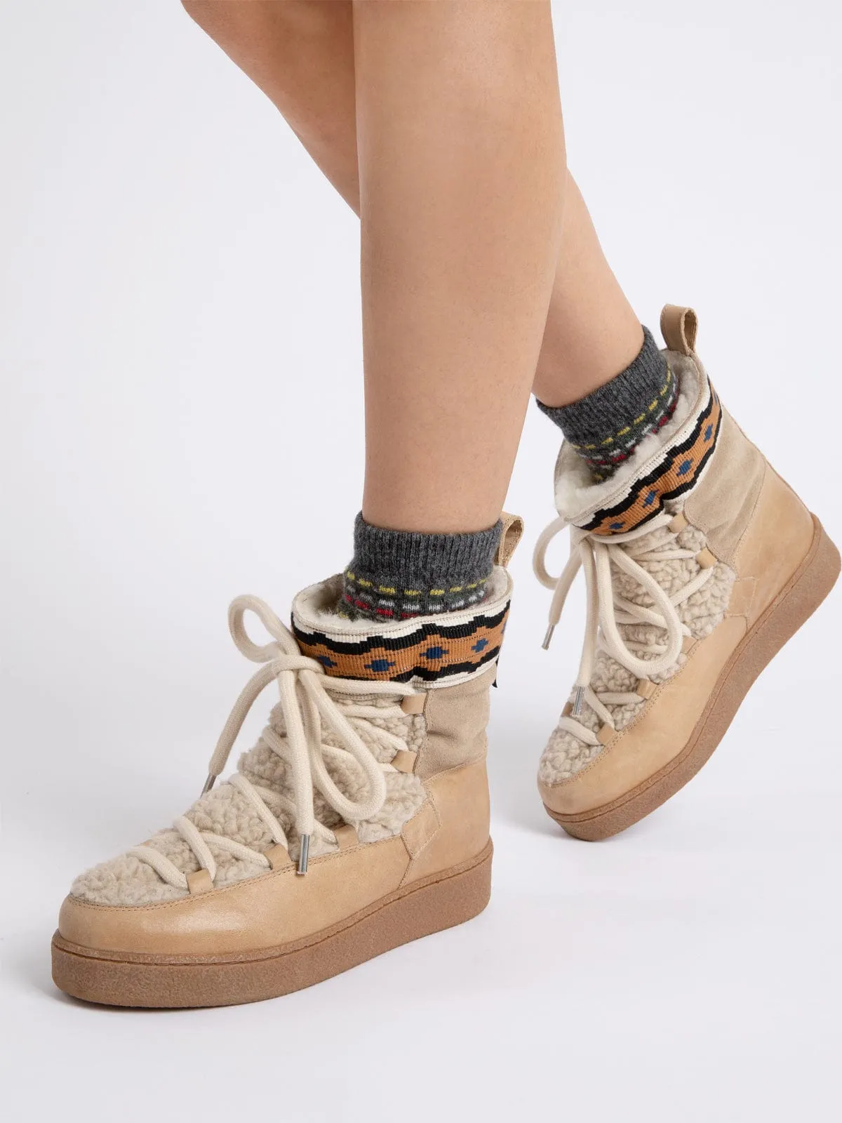 Cosmos Suede Boots- Beige sold by iris product image thumbnail 2