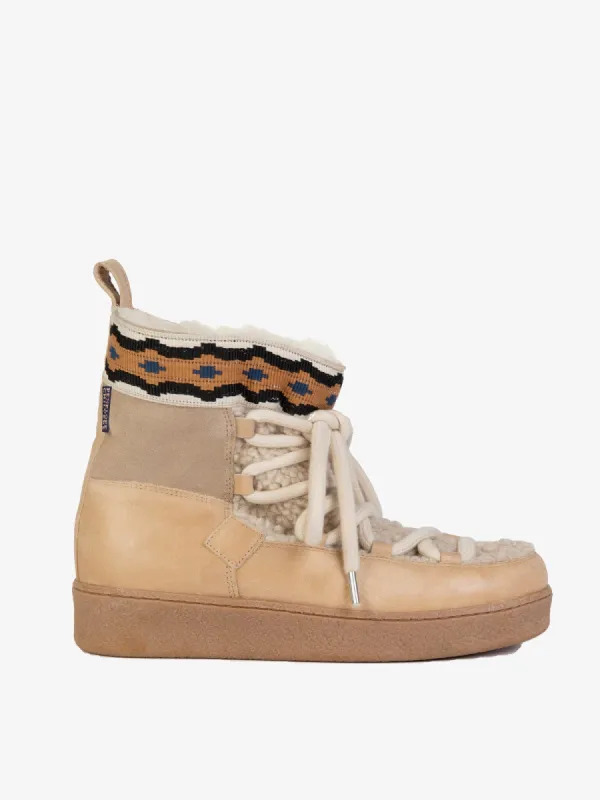 Cosmos Suede Boots- Beige sold by iris