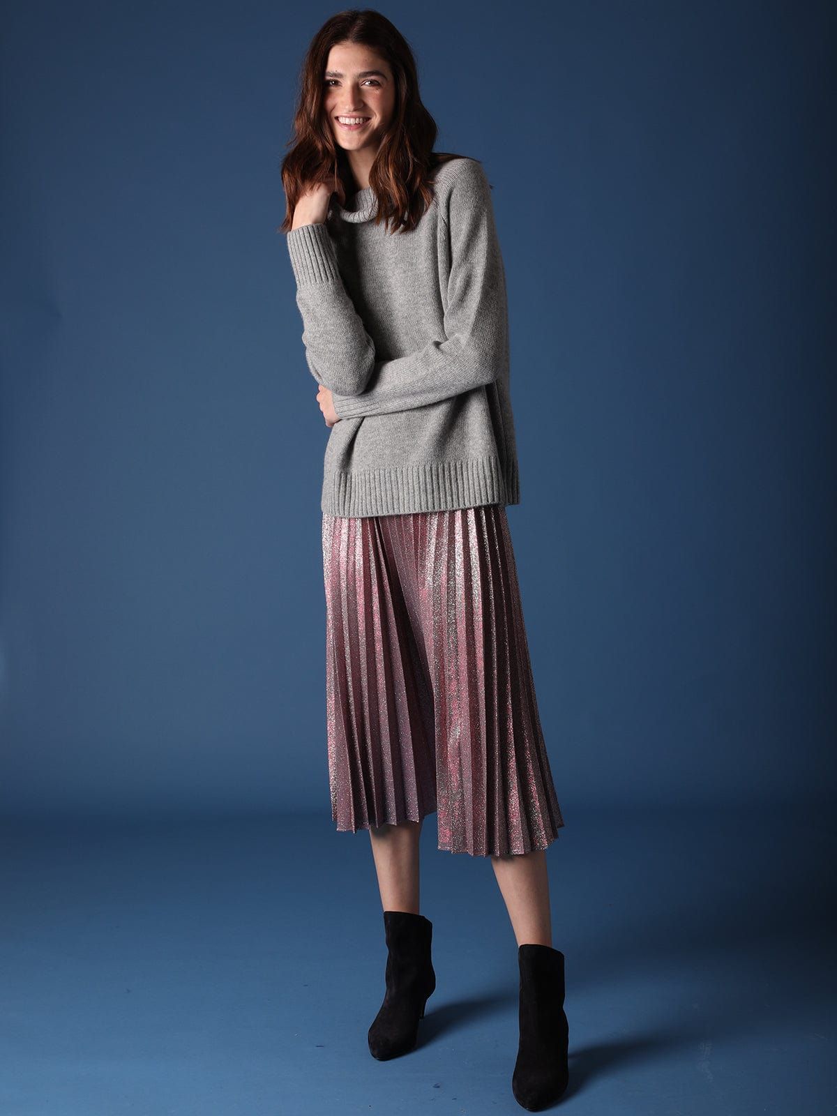 Ulla Grey Roll-Neck Cashmere-Blend Jumper sold by iris product image thumbnail 3