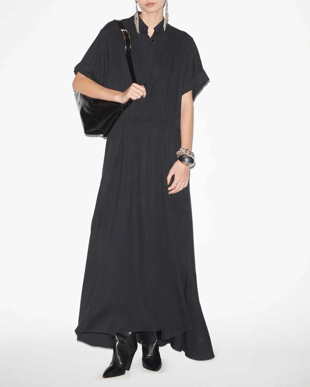 Valenica Shirt Dress – Black sold by iris product image thumbnail 2