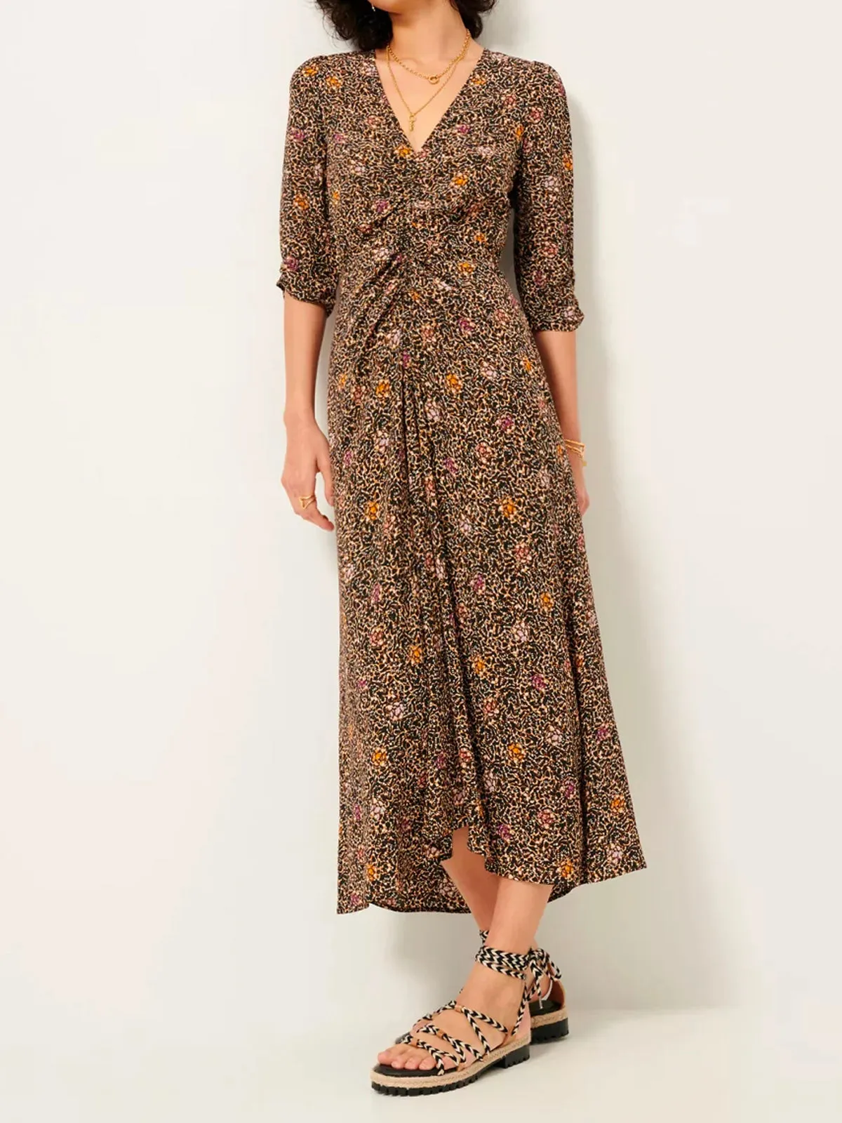 Nylia Dress – Brown Floral sold by iris product image thumbnail 2
