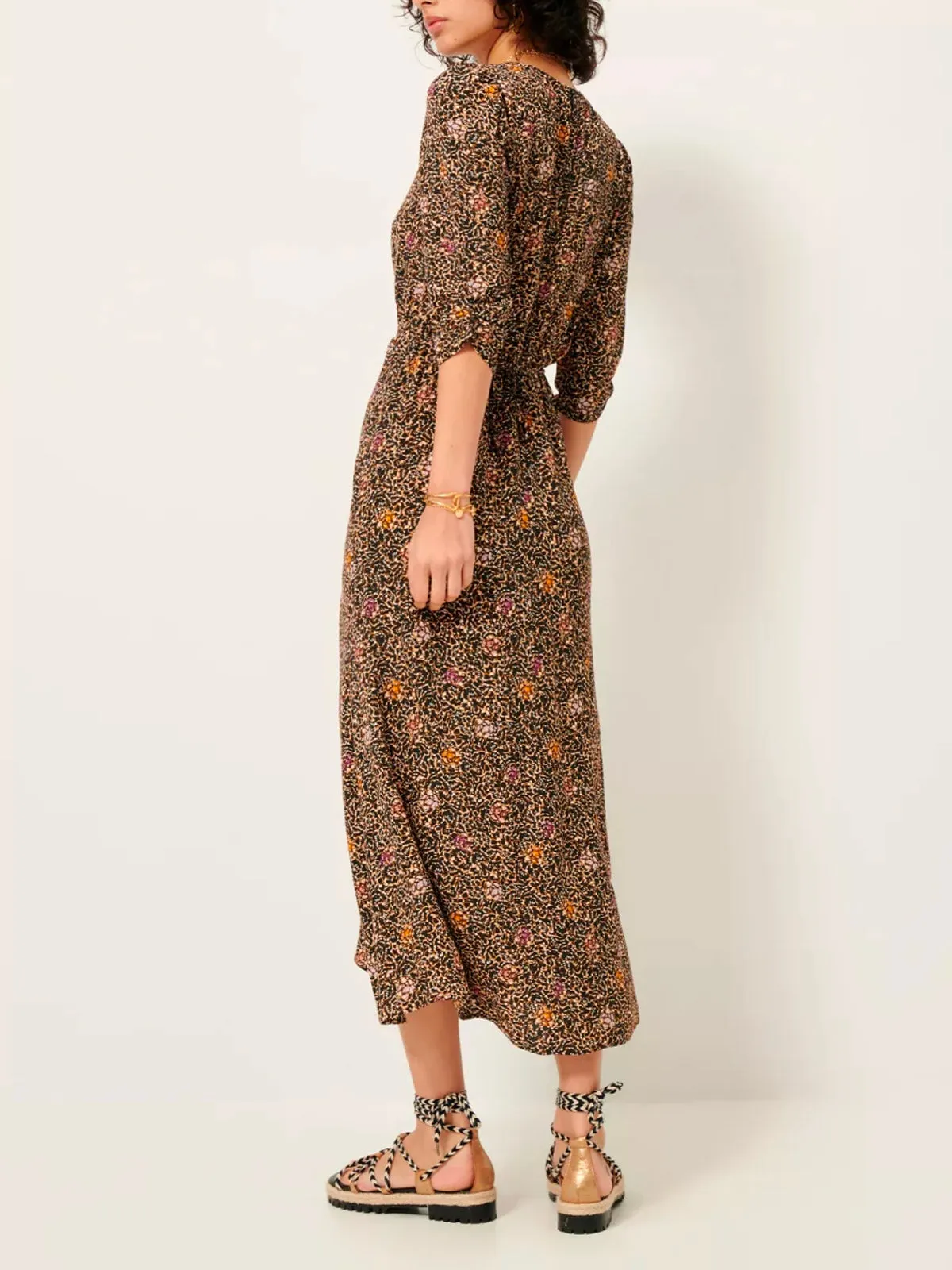 Nylia Dress – Brown Floral sold by iris product image thumbnail 3
