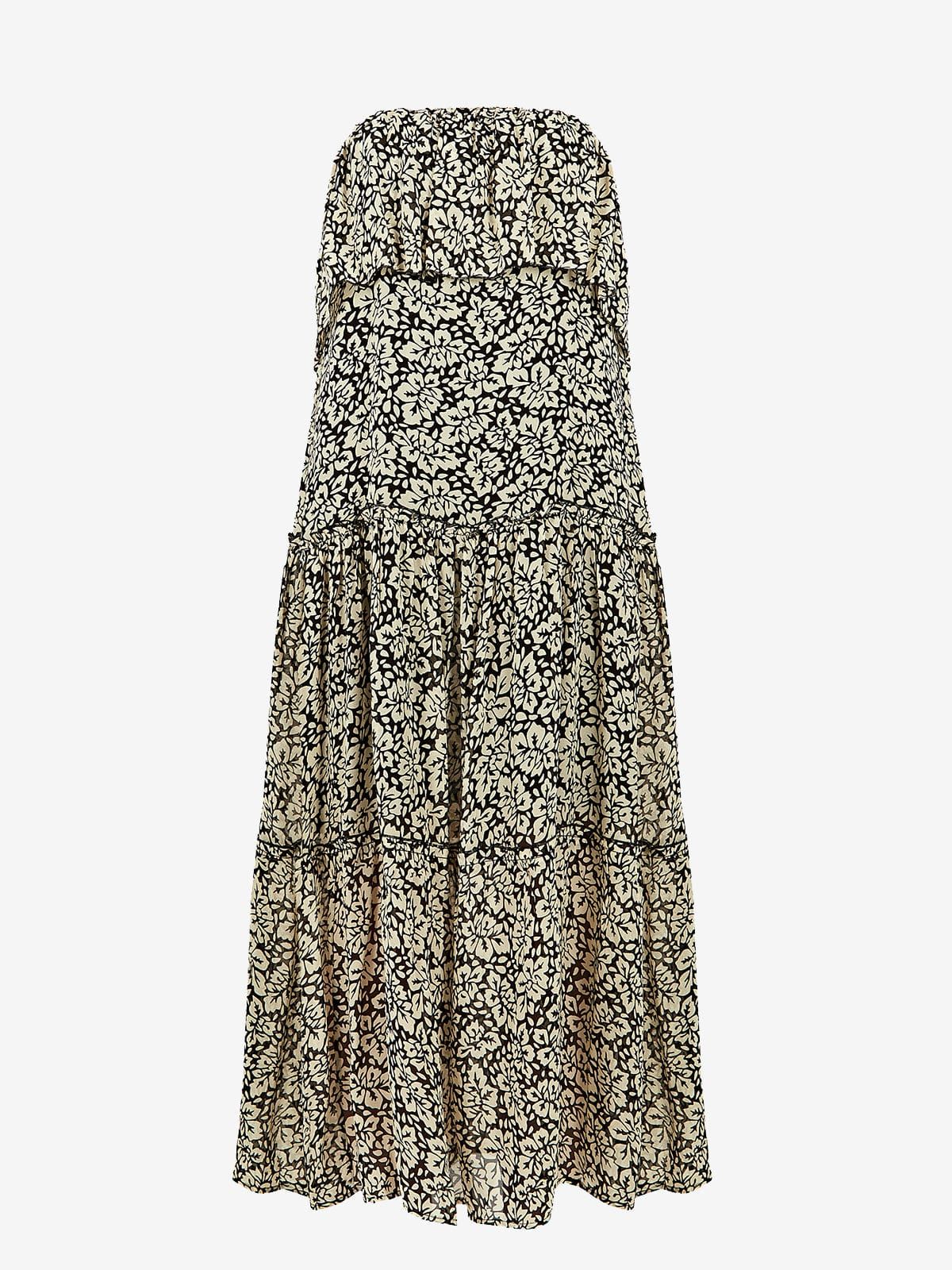 Assimina Ruffle Strapless Midi Dress sold by iris