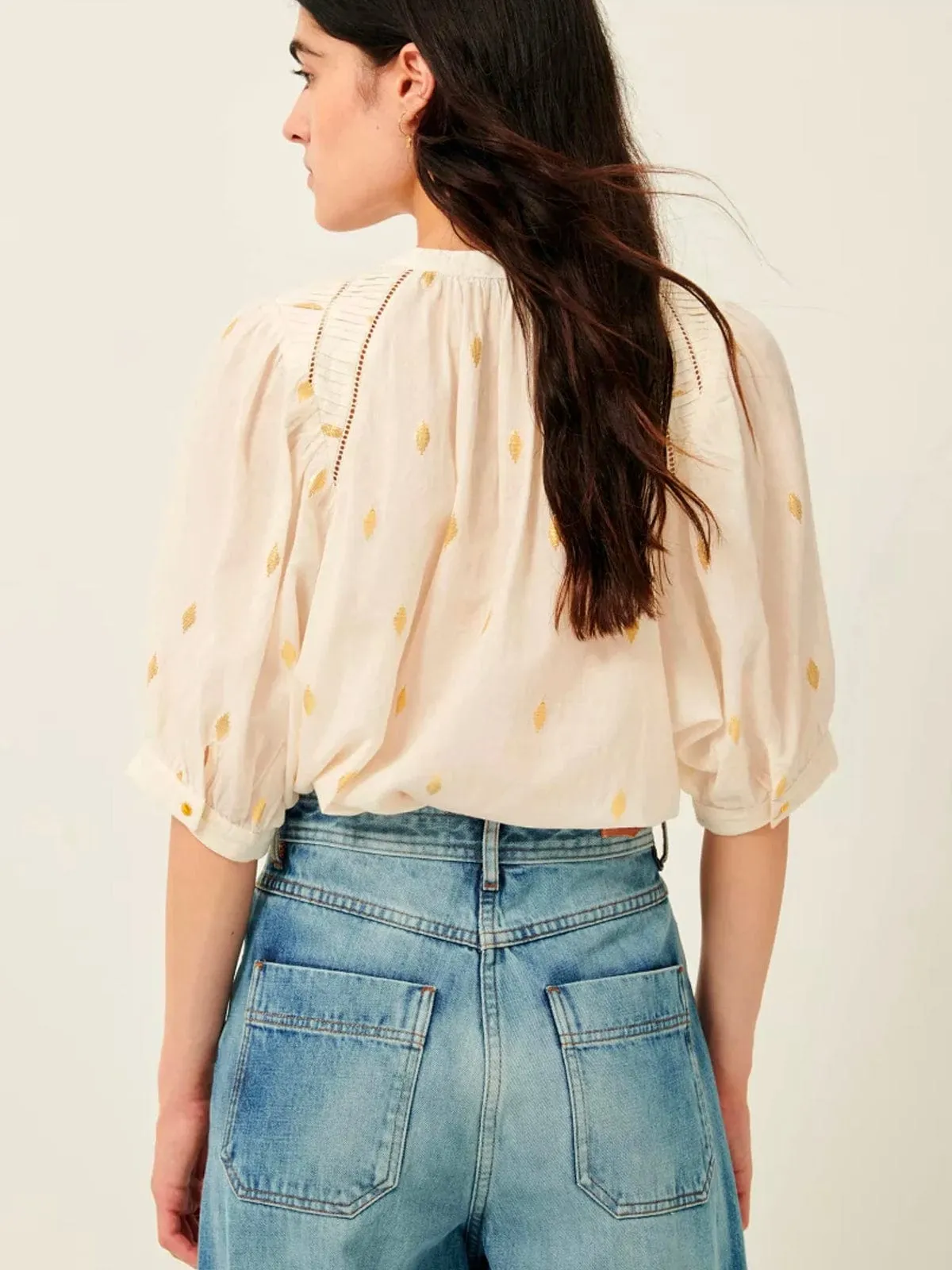Kimi Lux Blouse- Cream sold by iris product image thumbnail 3