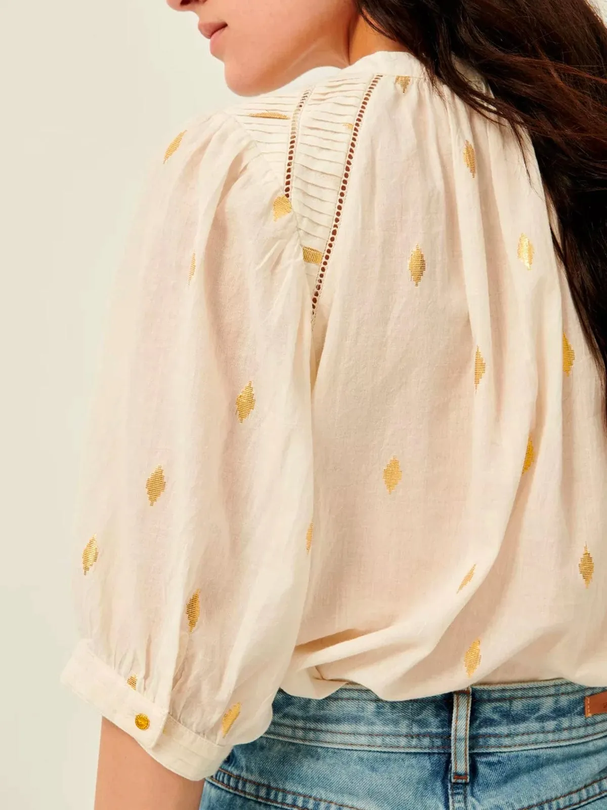 Kimi Lux Blouse- Cream sold by iris product image thumbnail 4