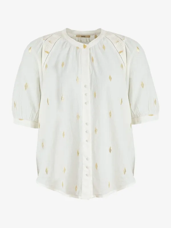 Kimi Lux Blouse- Cream made by iris