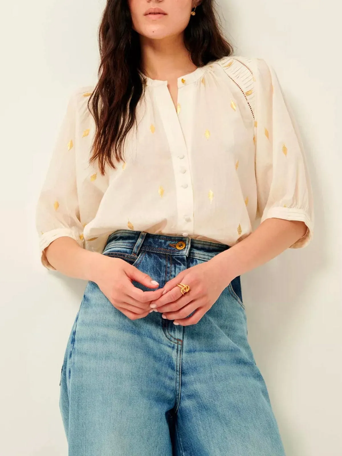 Kimi Lux Blouse- Cream sold by iris product image thumbnail 2