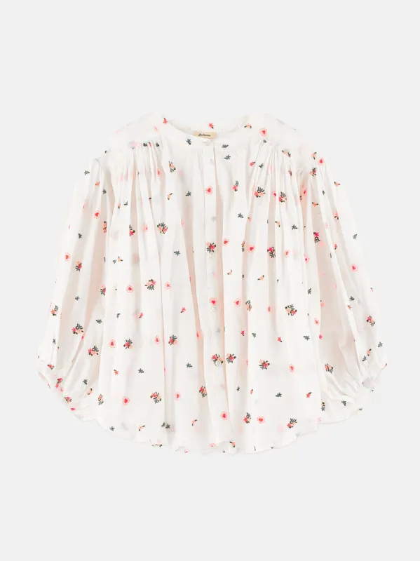 Ink Oversized Blouse- Flower made by iris