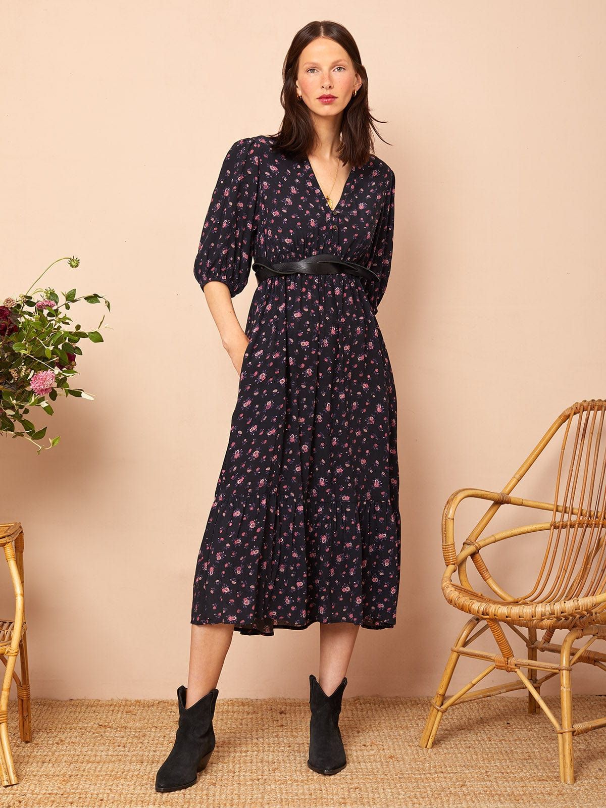 Nixi Floral-Print Midi Dress sold by iris product image thumbnail 4