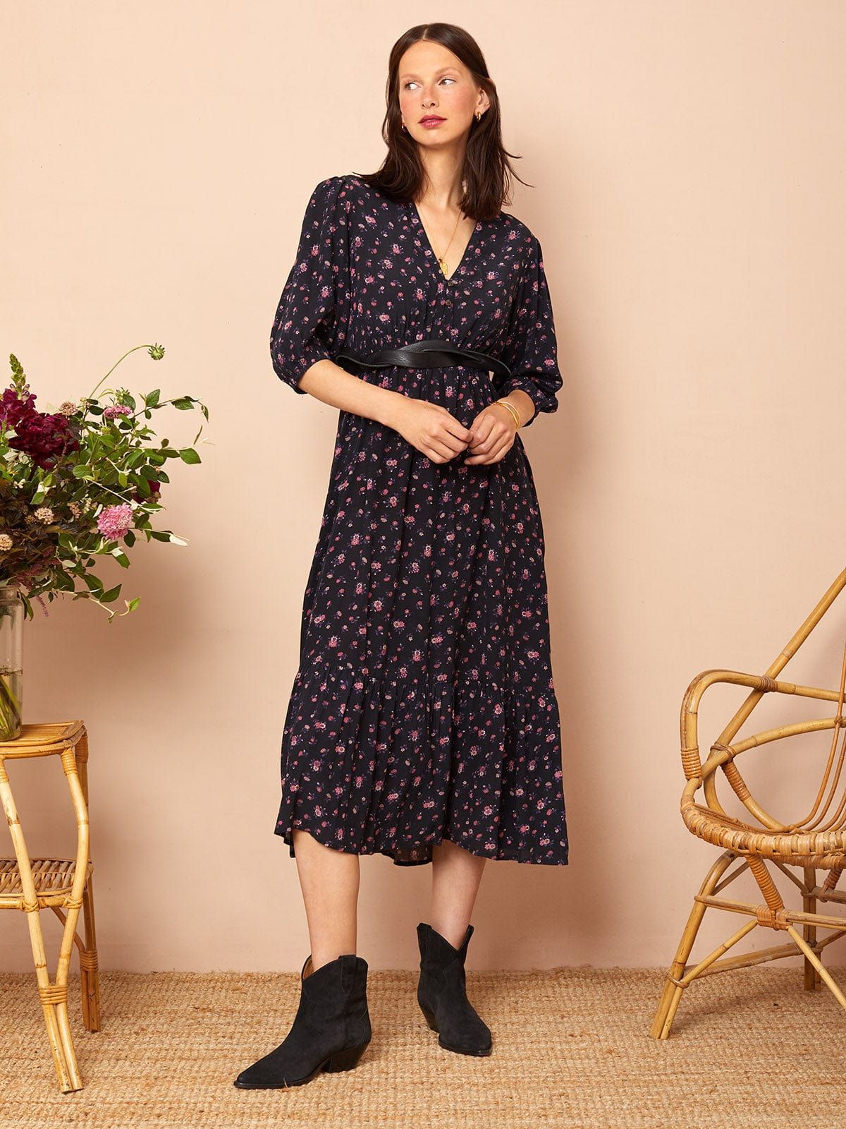 Nixi Floral-Print Midi Dress sold by iris