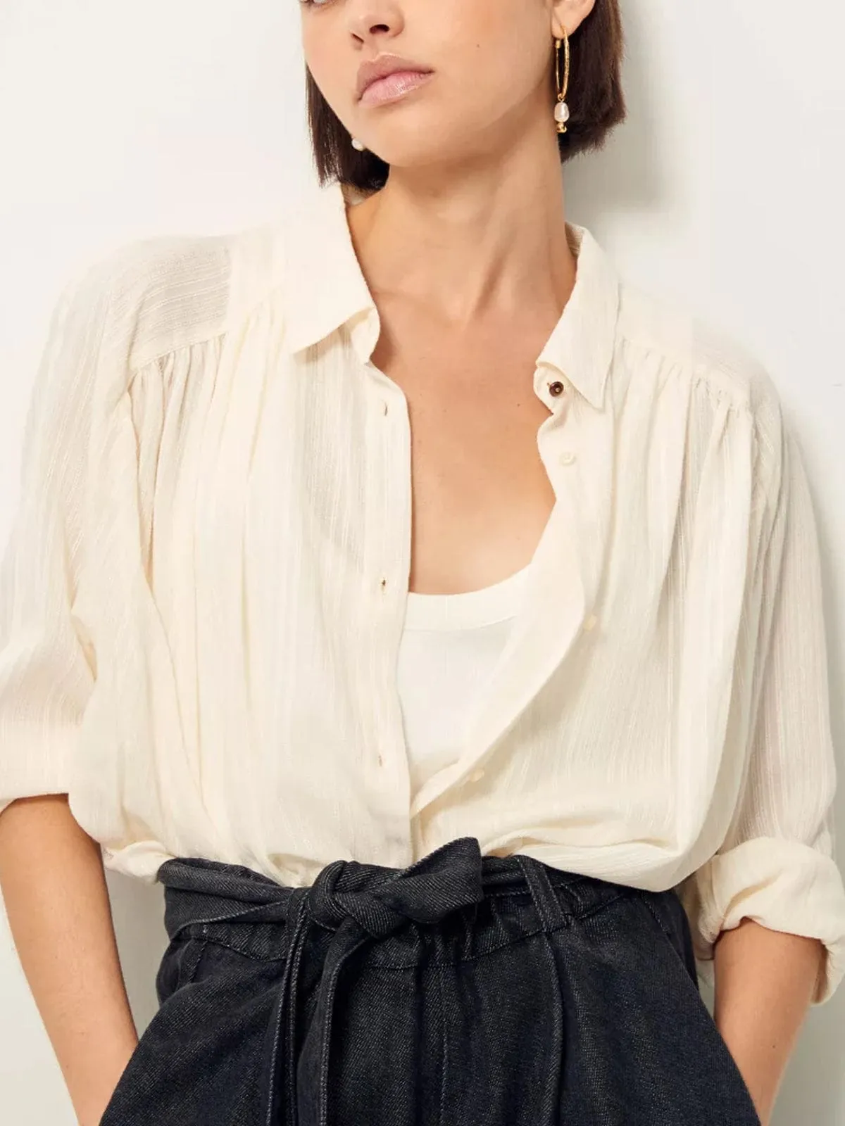 Stael Shirt- Cream sold by iris product image thumbnail 2