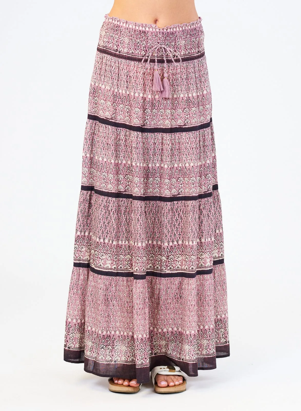 Mari Print Maxi Skirt- Lilac sold by iris product image thumbnail 2