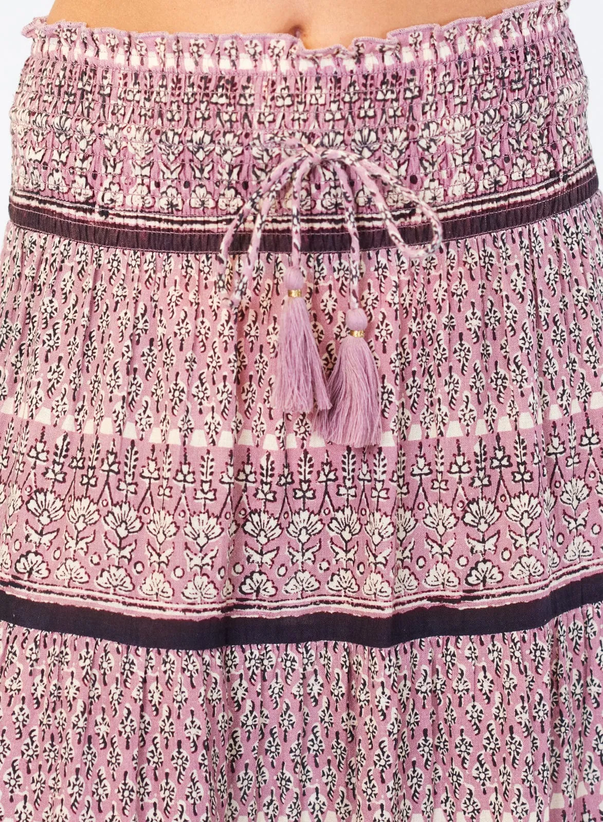 Mari Print Maxi Skirt- Lilac sold by iris product image thumbnail 4
