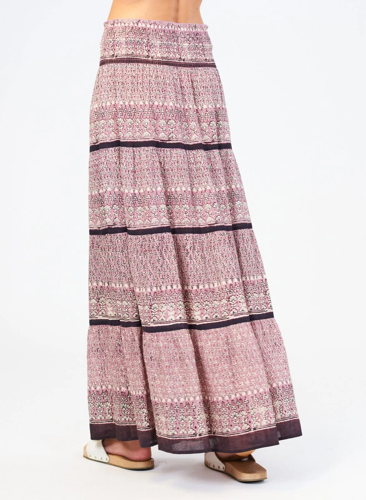 Mari Print Maxi Skirt- Lilac sold by iris product image thumbnail 3