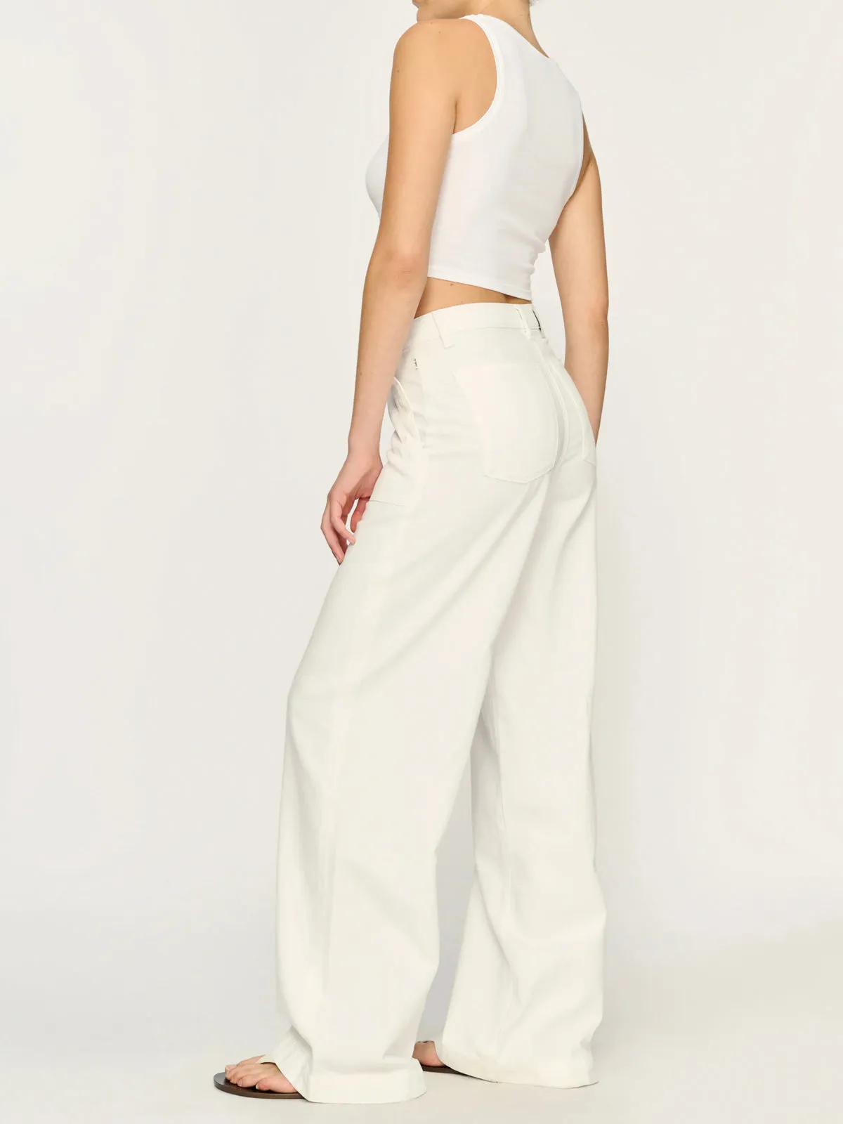 Zoe Wide Leg Jean - White sold by iris product image thumbnail 4